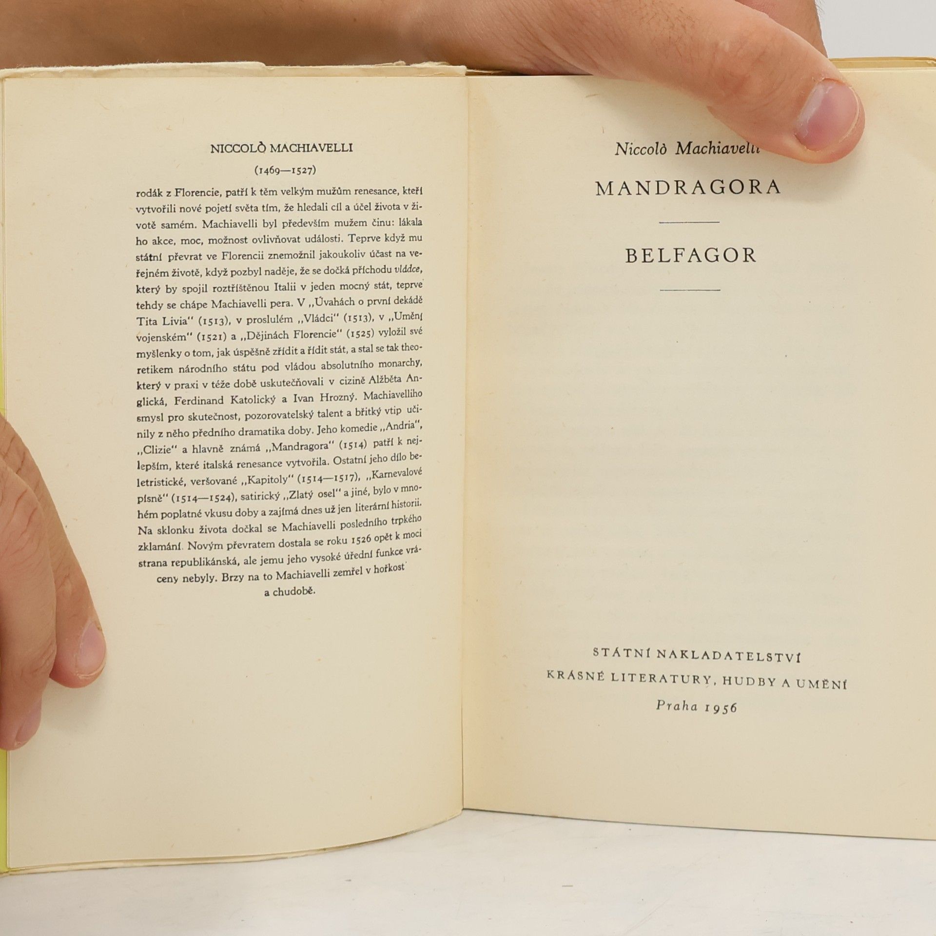 Niccolò Machiavelli Mandragora. Belfagor