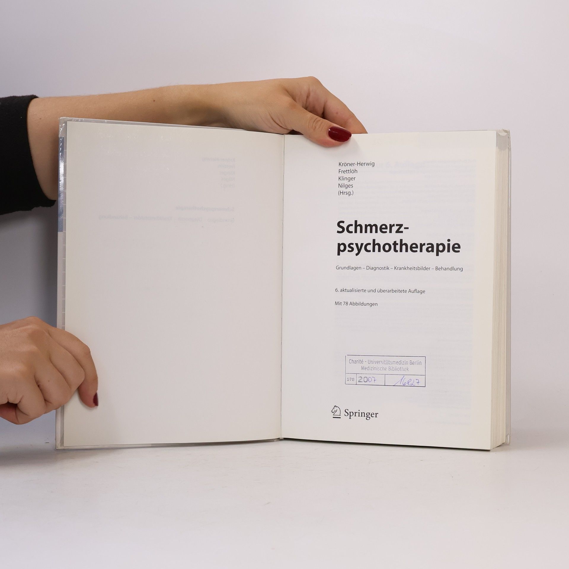 Jule Frettlöh Schmerzpsychotherapie : Grundlagen - Diagnostik - Krankheitsbilder - Behandlung