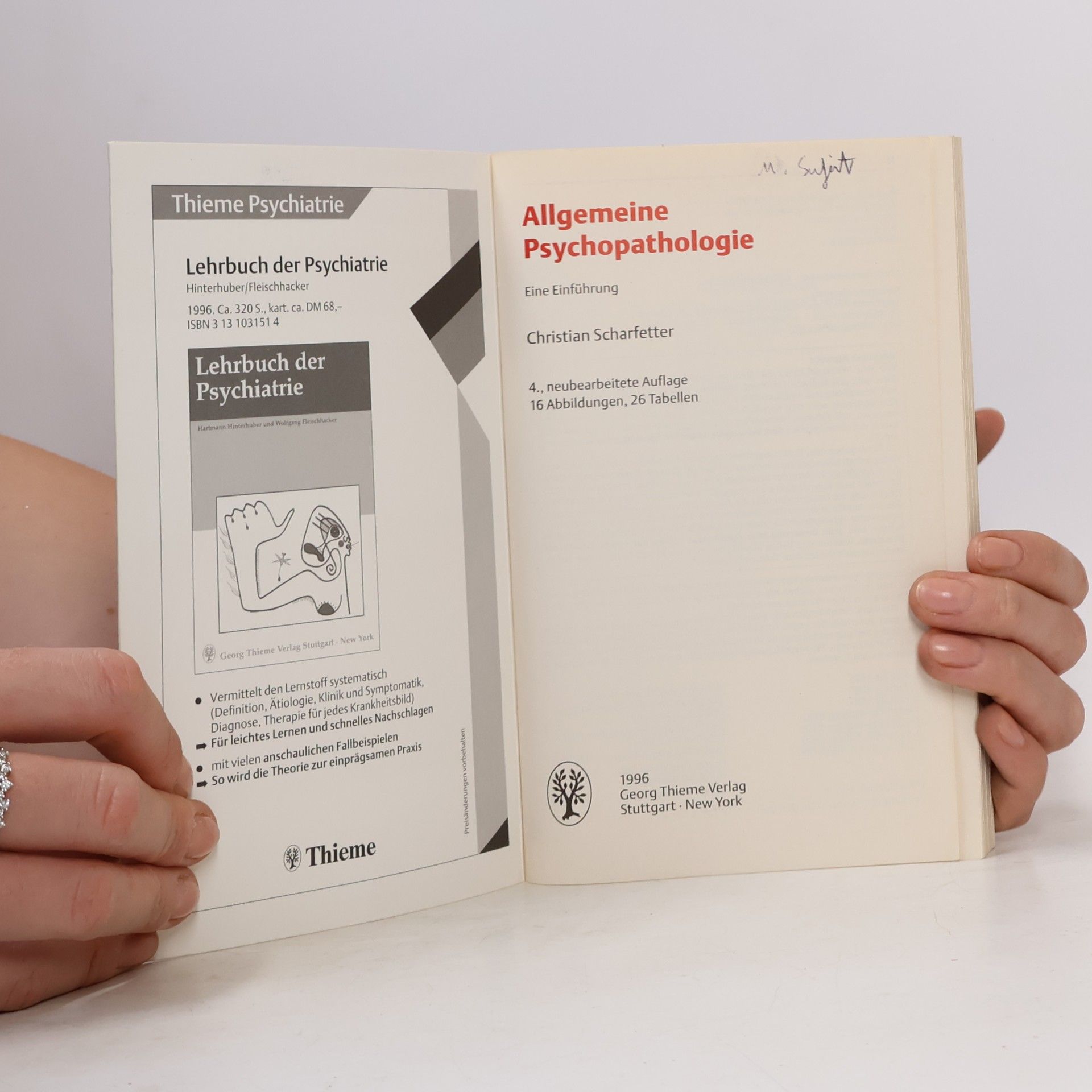 Christian Scharfetter Allgemeine Psychopathologie