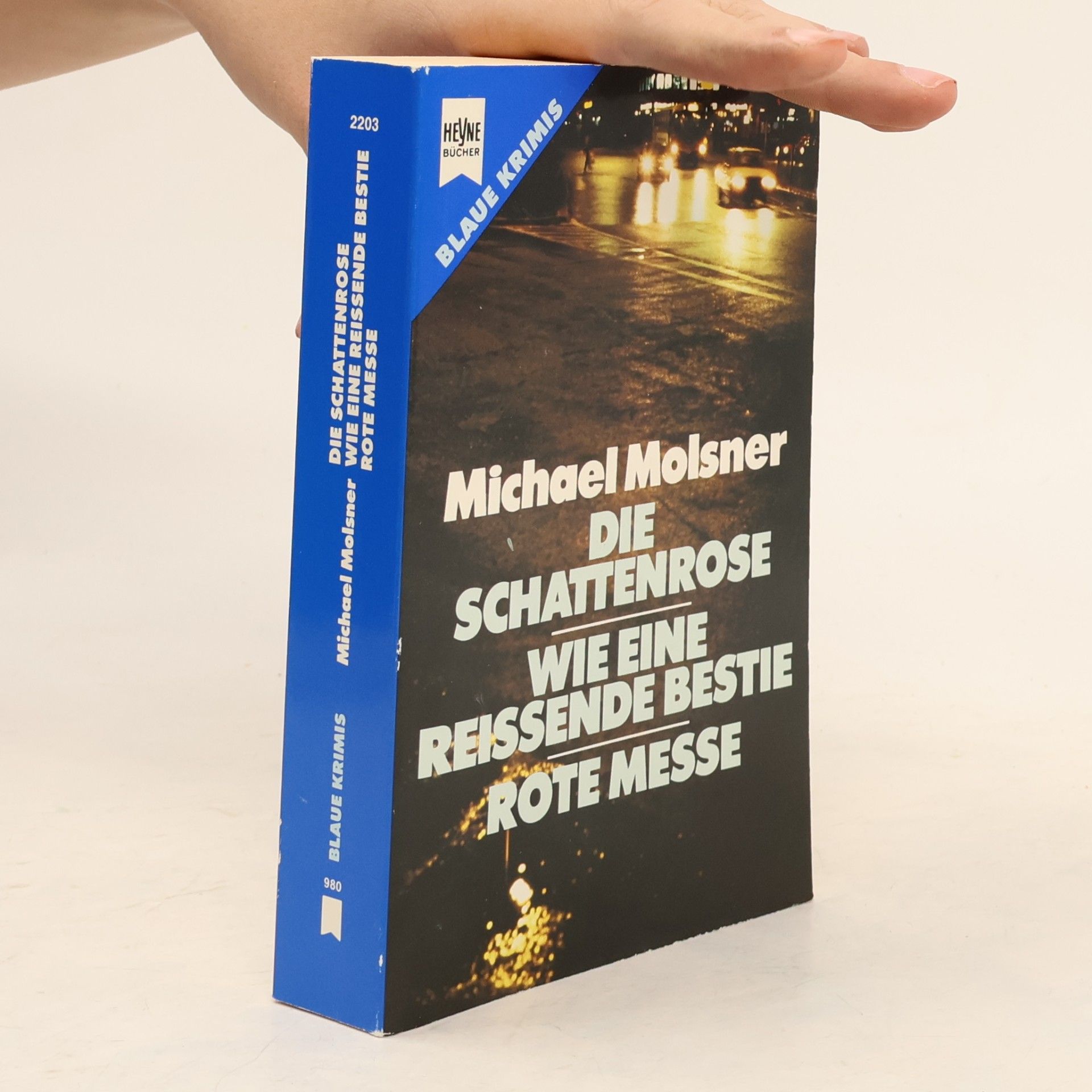 Blaue Krimis - 980: Die Schattenrose / Wie eine reissende Bestie / Rote Messe. Drei Kriminalromane.