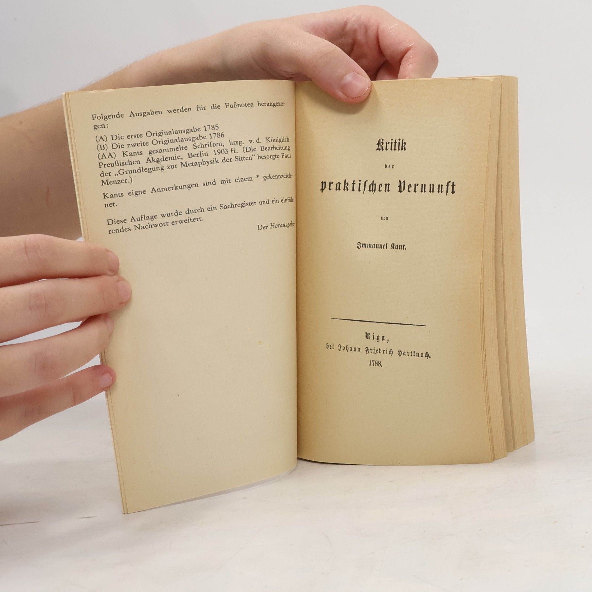 Immanuel Kant Kritik der praktischen Vernunft