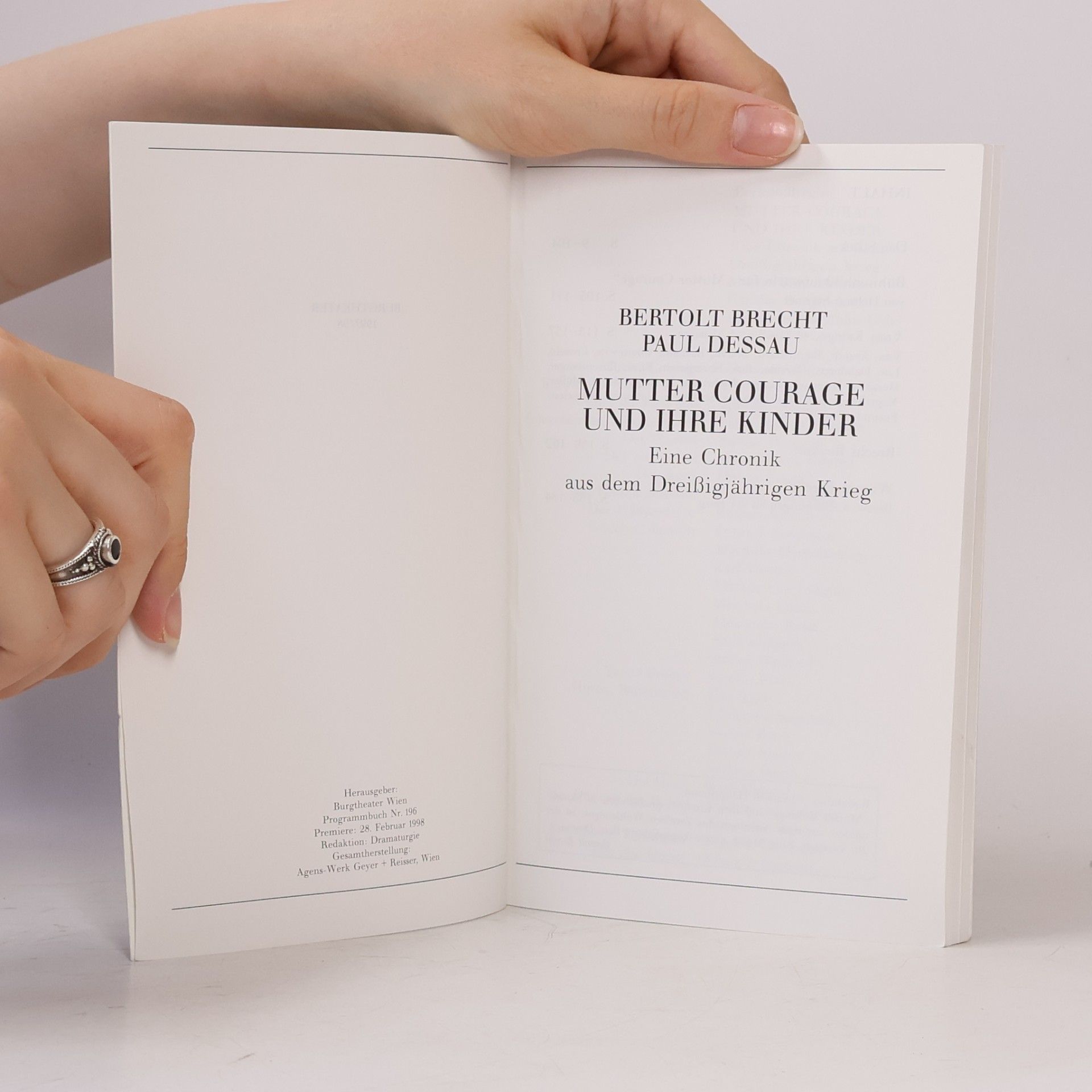 Bertolt Brecht Mutter Courage und ihre Kinder