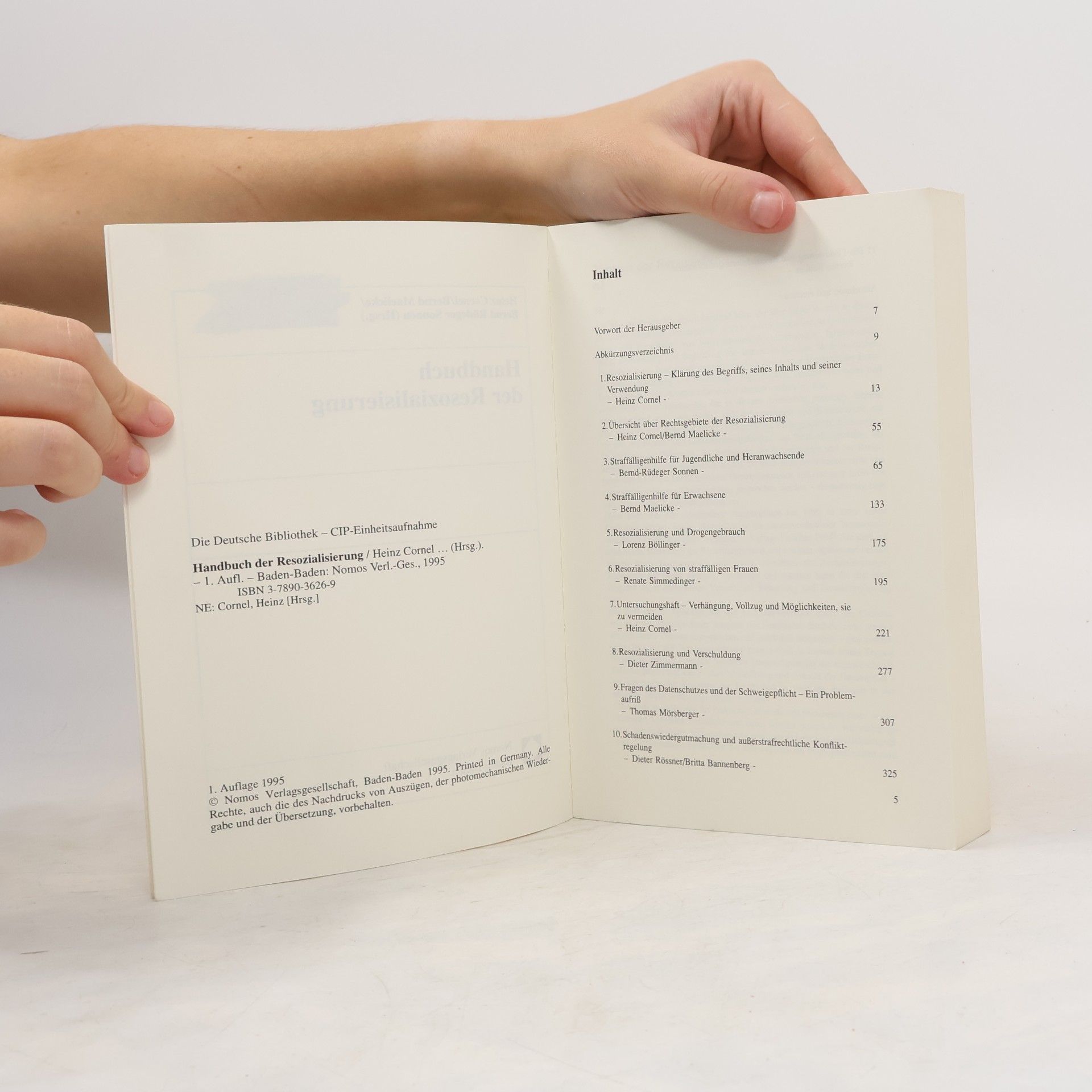 Heinz Cornel Handbuch der Resozialisierung