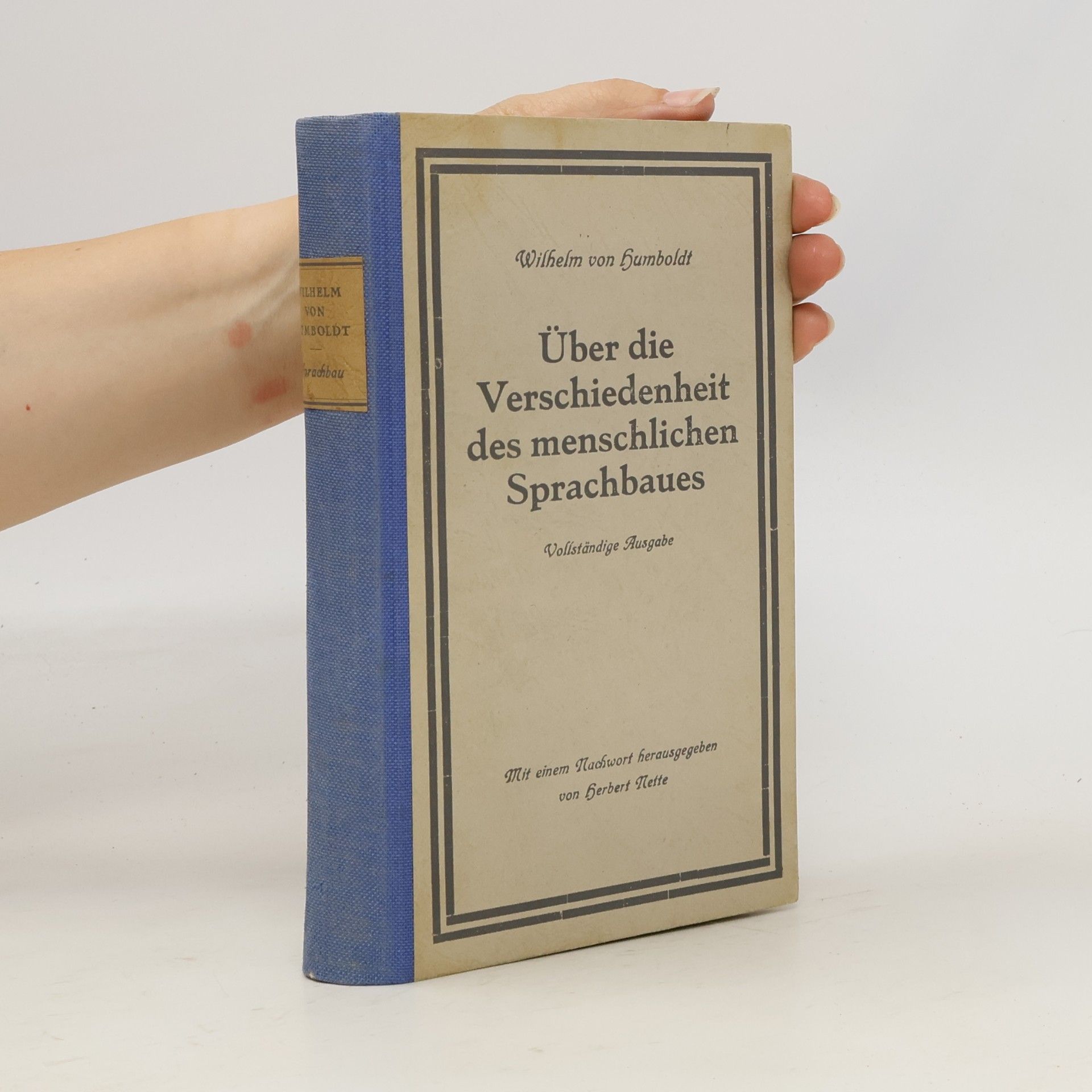 Über die Verschiedenheit des menschlichen Sprachbaues