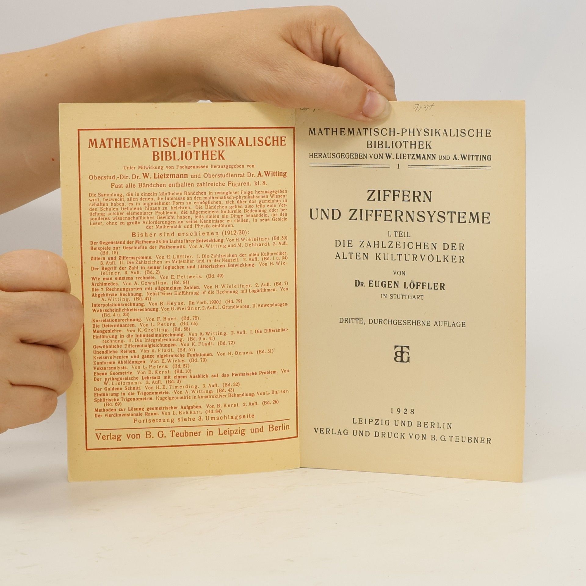 Eugen Loffler Ziffern und Ziffernsysteme