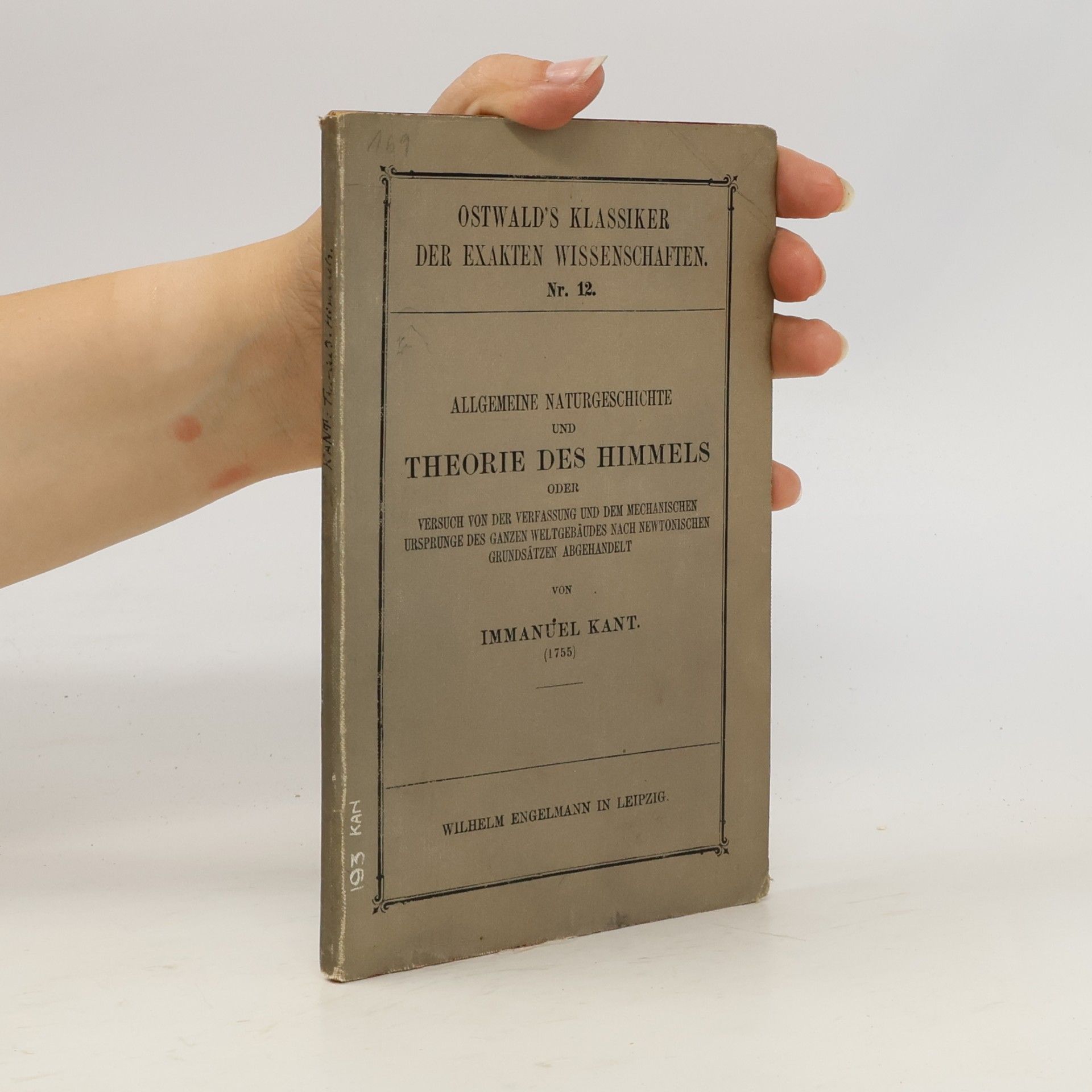Allgemeine Naturgeschichte und Theorie des Himmels