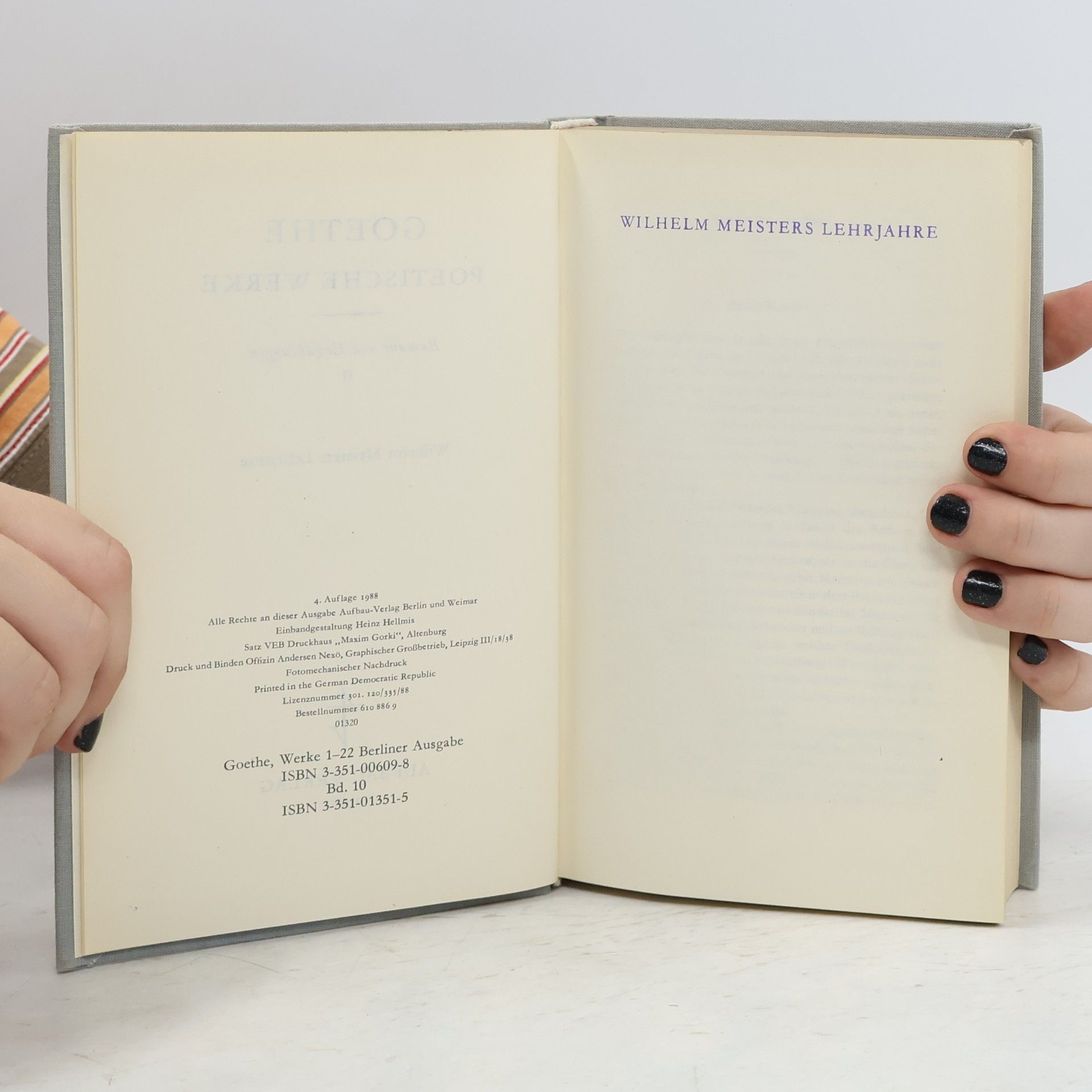 Goethe Wilhelm Meisters Lehrjahre Bd. 10