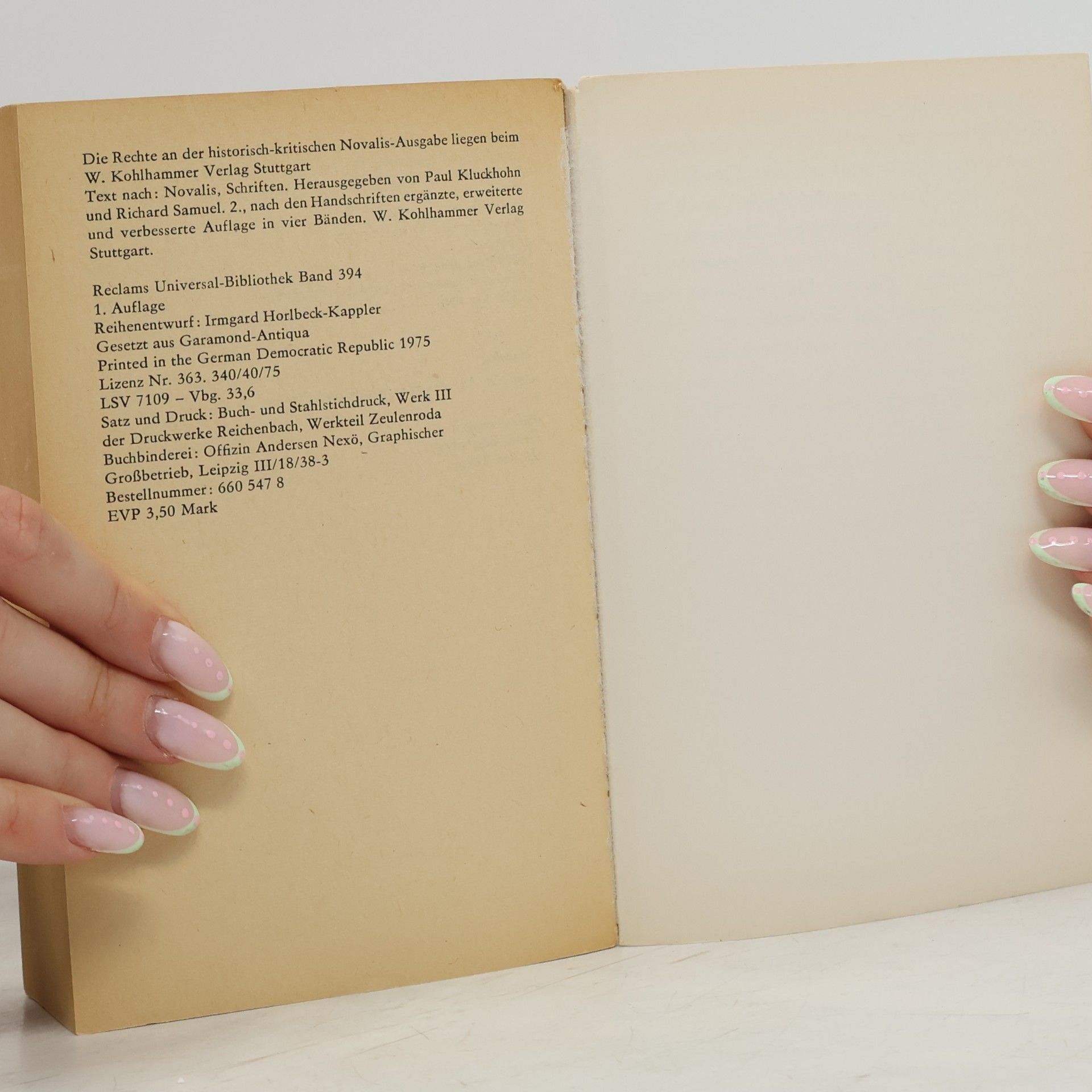 Novalis Dichtungen und Prosa