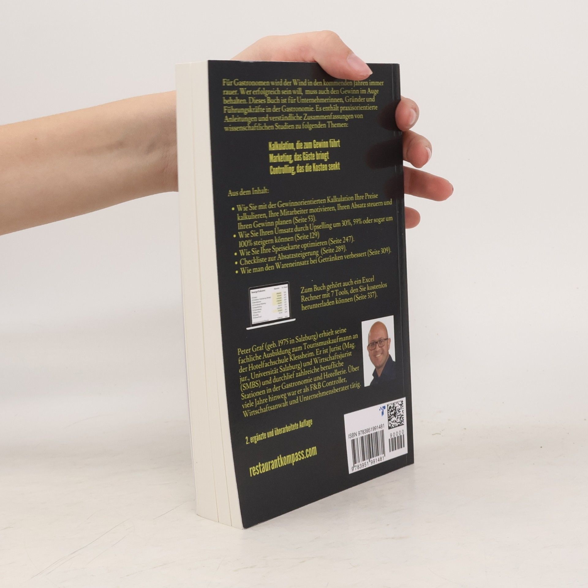 Peter Graf Wie man in der Gastronomie Gewinn erzielt – Handbuch für mehr Gäste, mehr Umsatz und weniger Kosten – Download von 7 Excel Tools