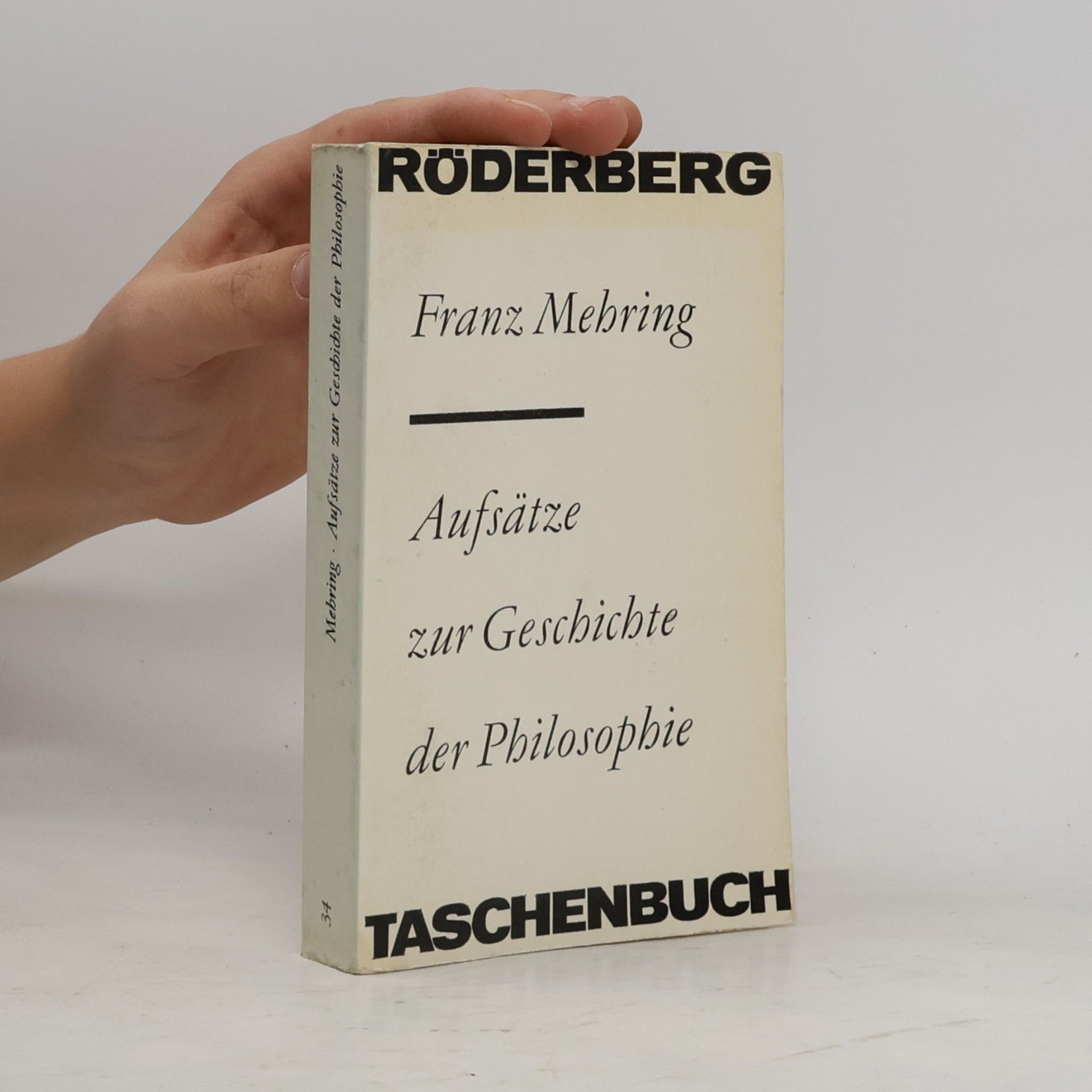 Franz Mehring Aufsätze zur Geschichte der Philosophie