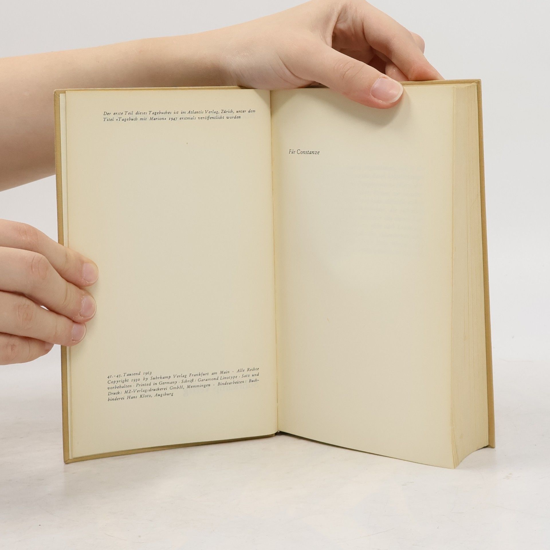 Max Frisch Tagebuch 1946-1949