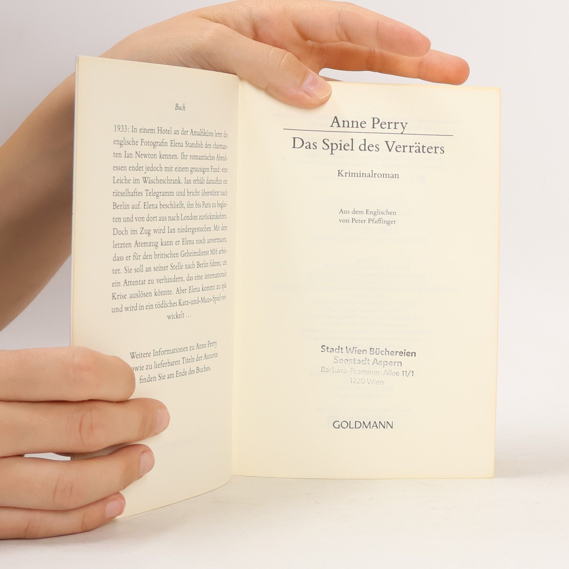 Anne Perry Das Spiel des Verräters