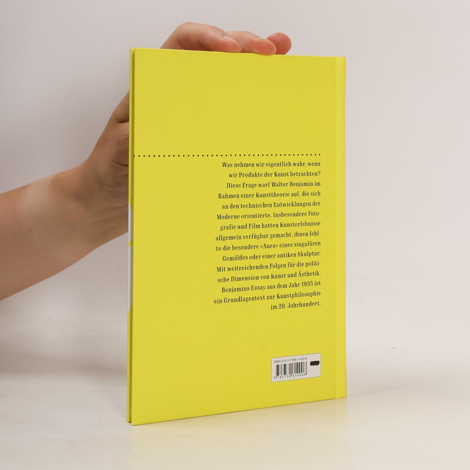 Walter Benjamin Das Kunstwerk im Zeitalter seiner technischen Reproduzierbarkeit
