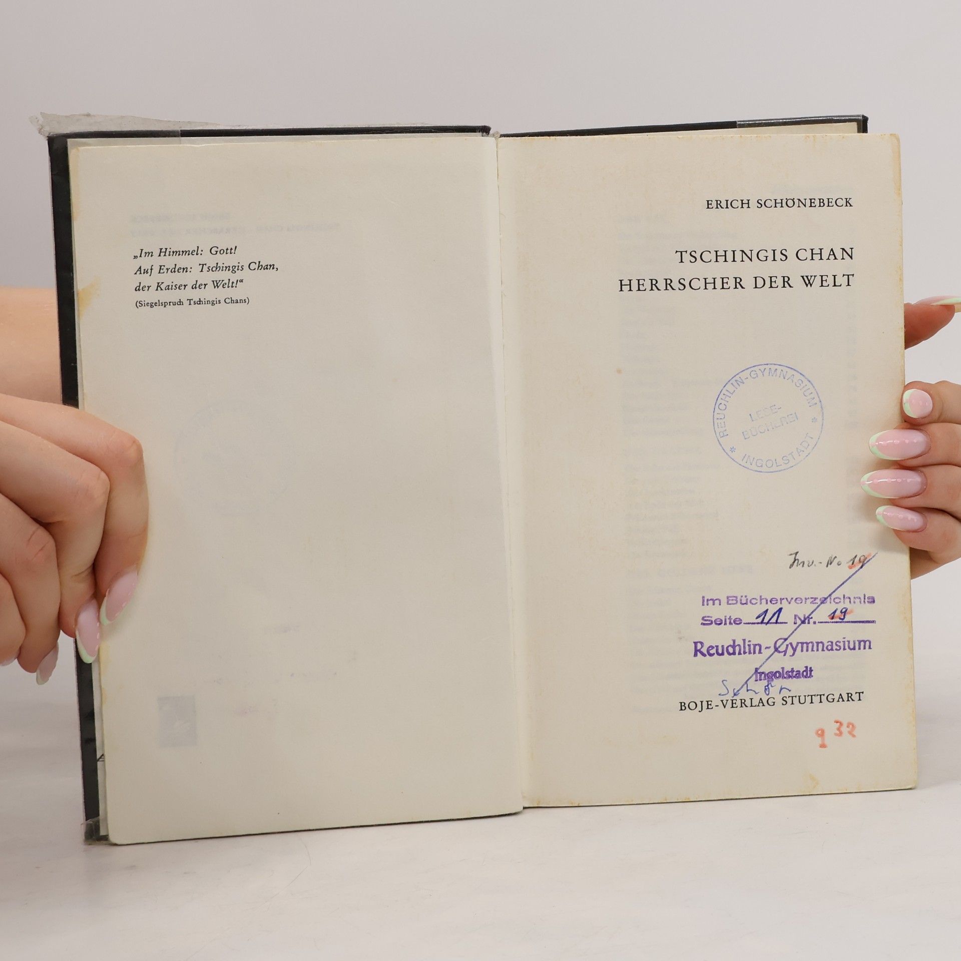 Erich Schönebeck Tschingis Chan, Herrscher der Welt