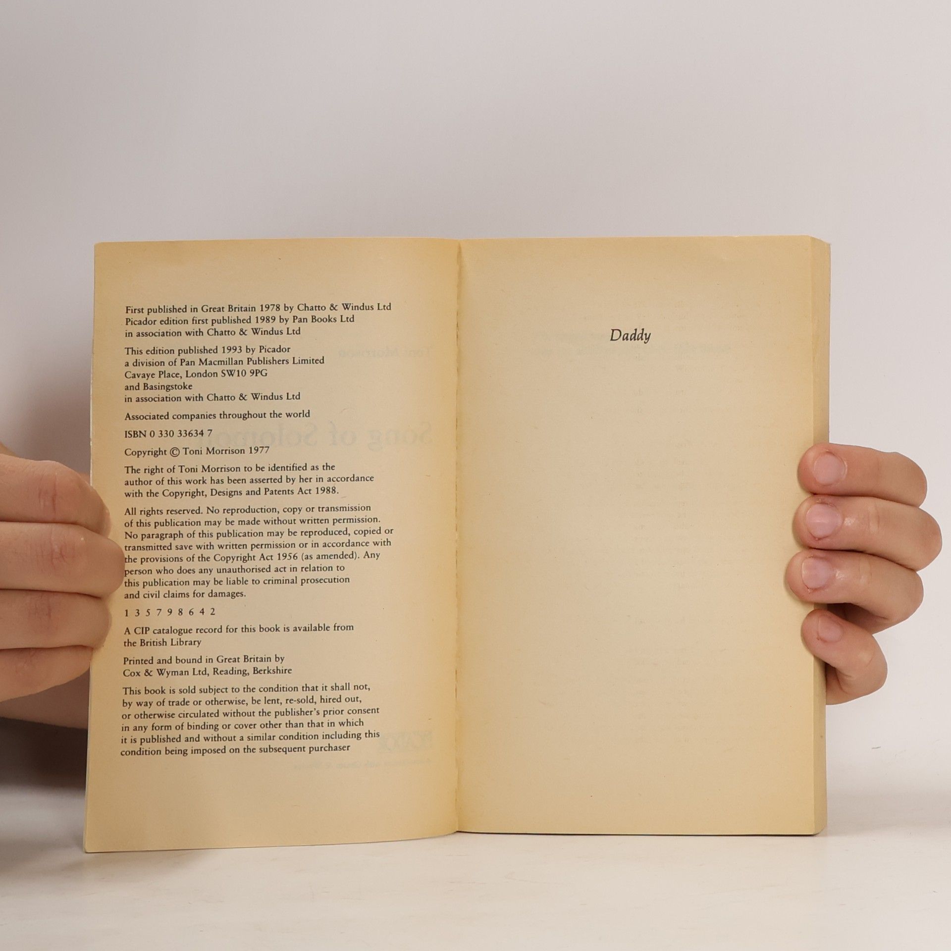 Toni Morrison Song of Solomon