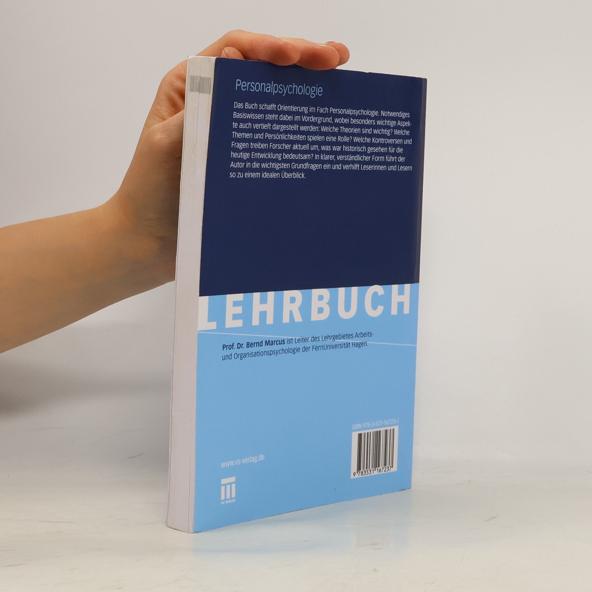 Bernd Marcus Basiswissen Psychologie: Personalpsychologie