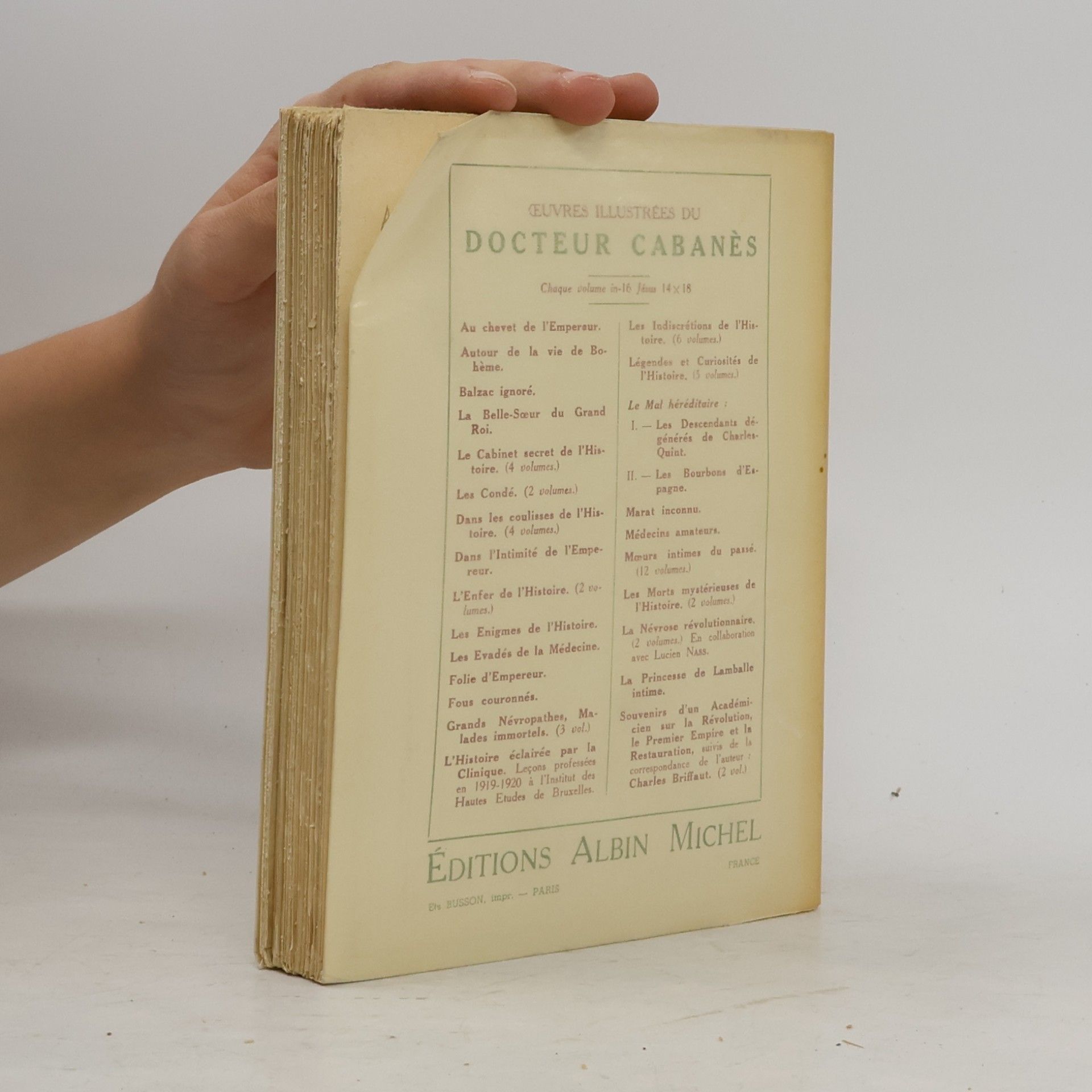 Docteur Cabanès Grands névropathes