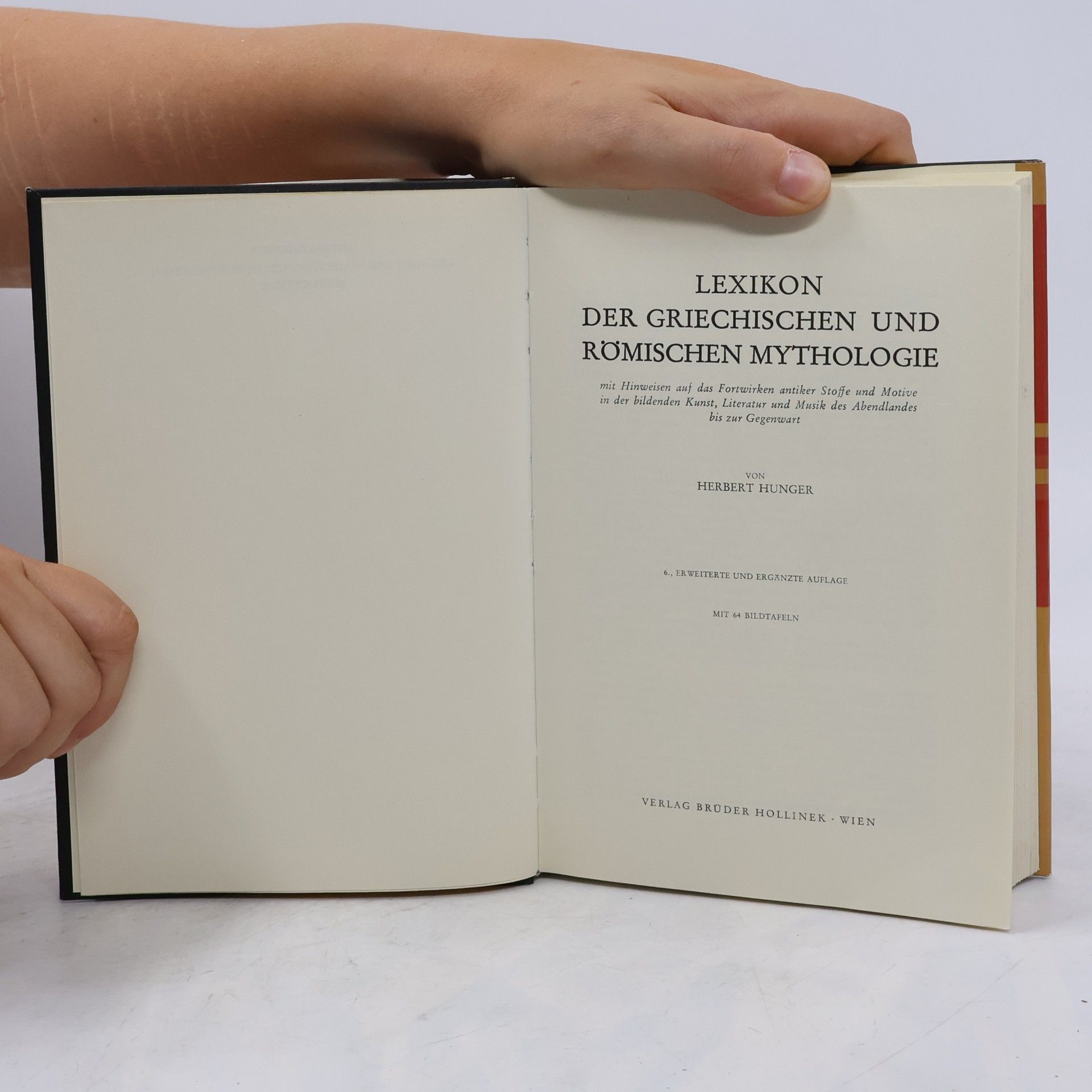 H. Hunger Lexikon der griechischen und römischen Mythologie
