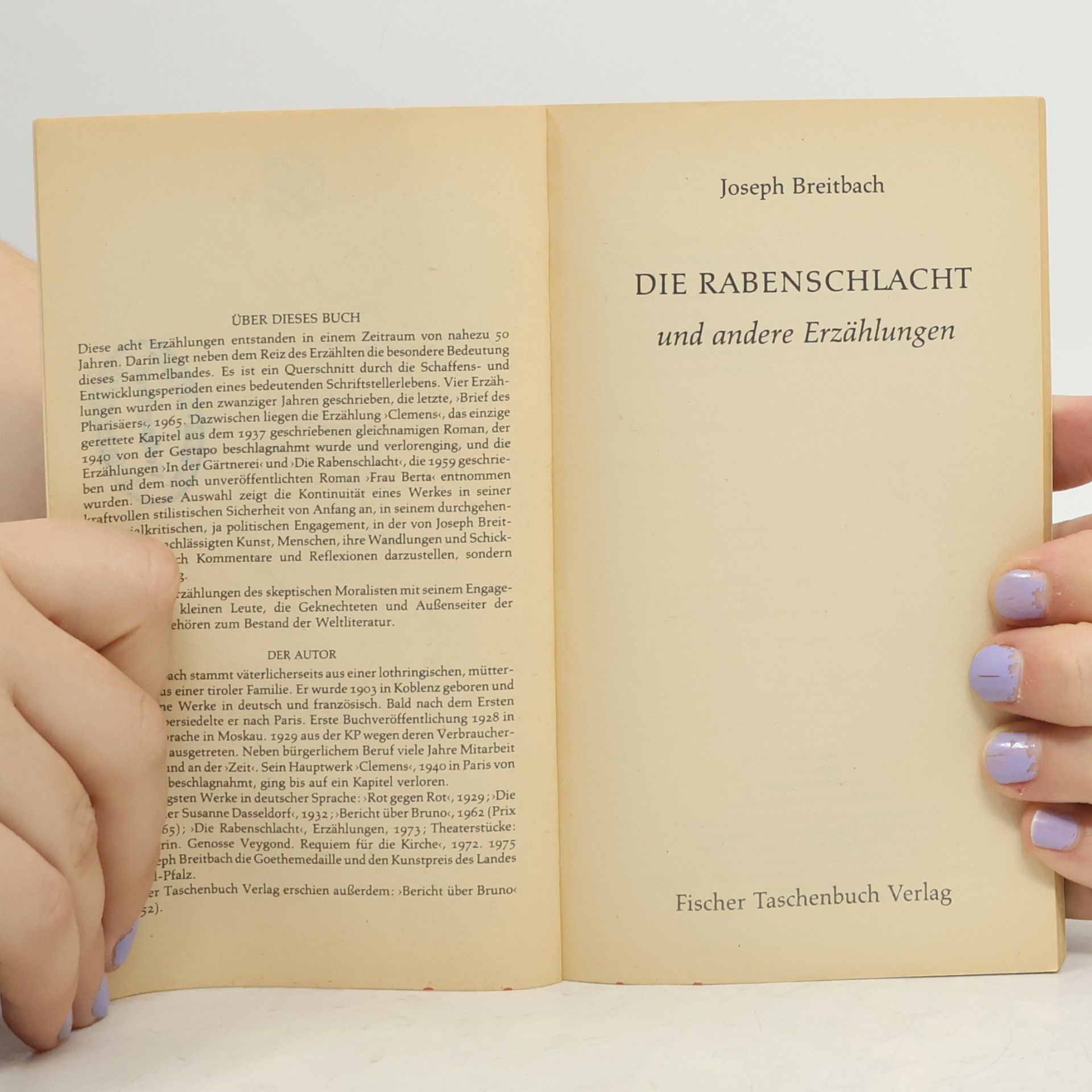 Joseph Breitbach Die Rabenschlacht und andere Erzählungen