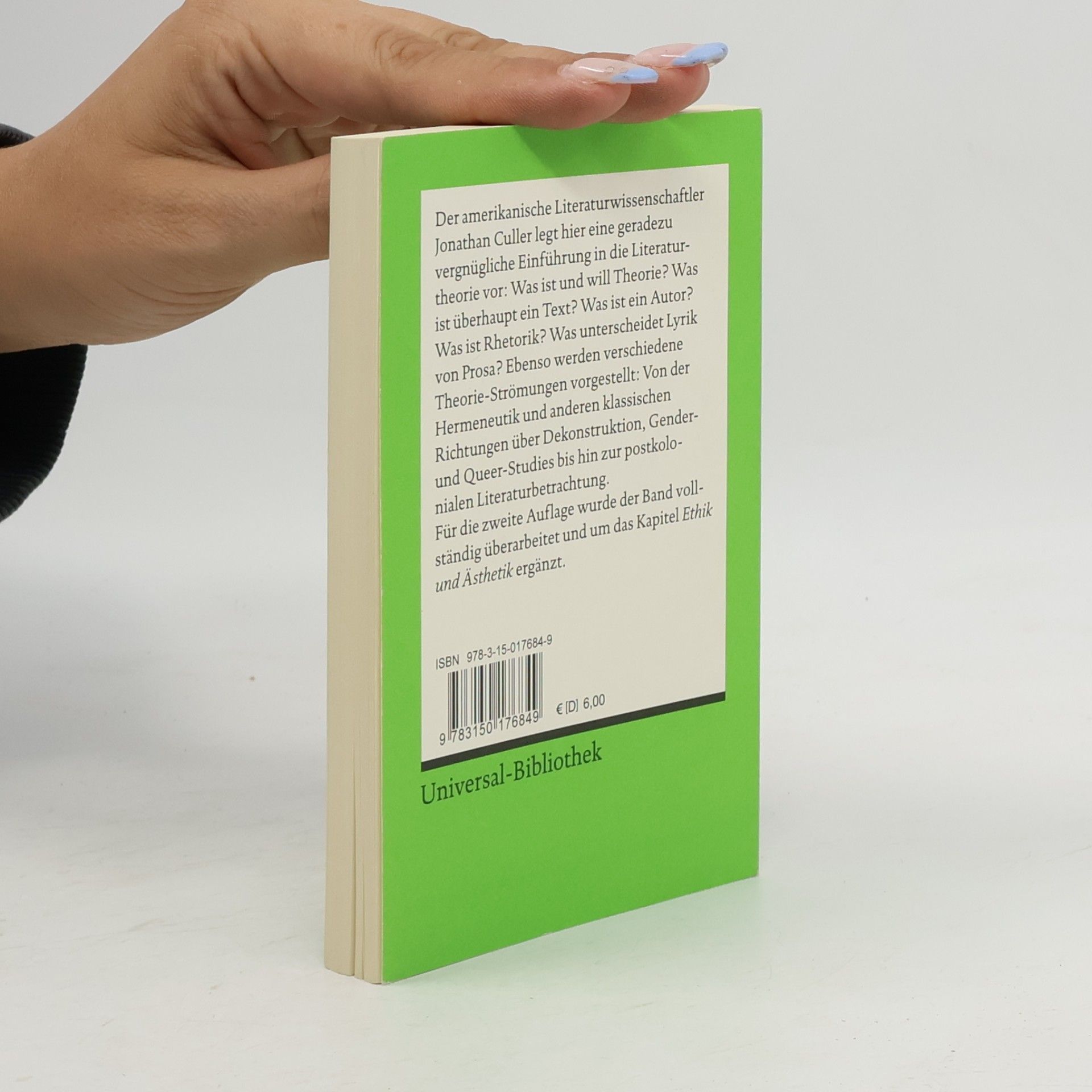 Jonathan Culler Literaturtheorie