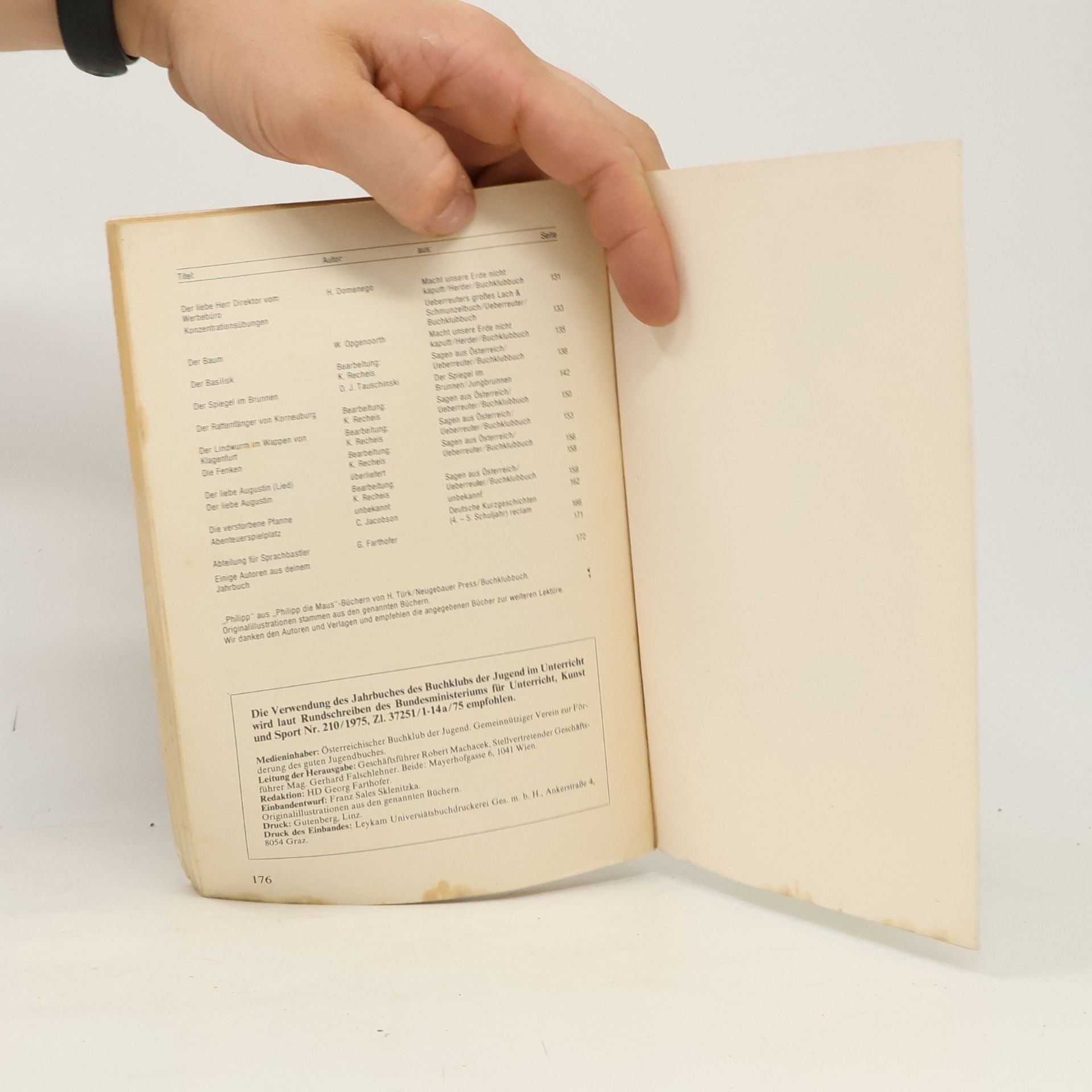 Various authors Die Welt ist im Kopf: Jahrbuch 1986/87