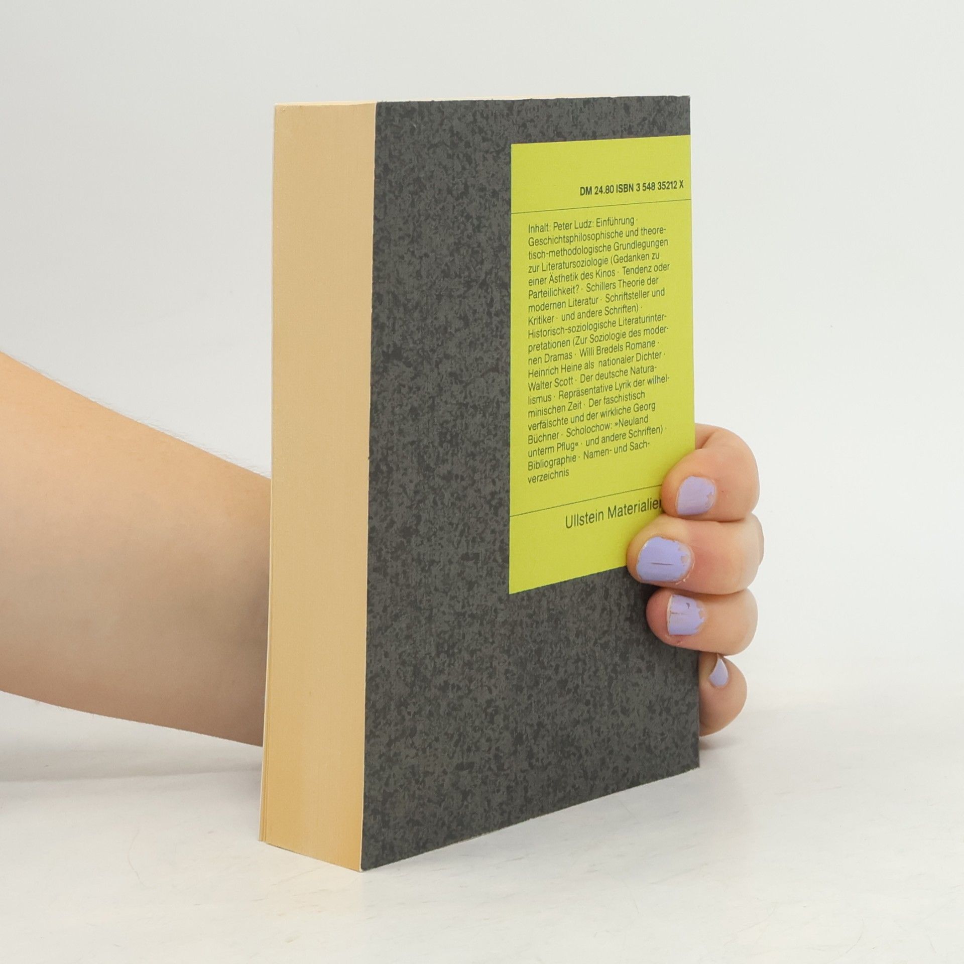 Georg Lukács Schriften zur Literatursoziologie