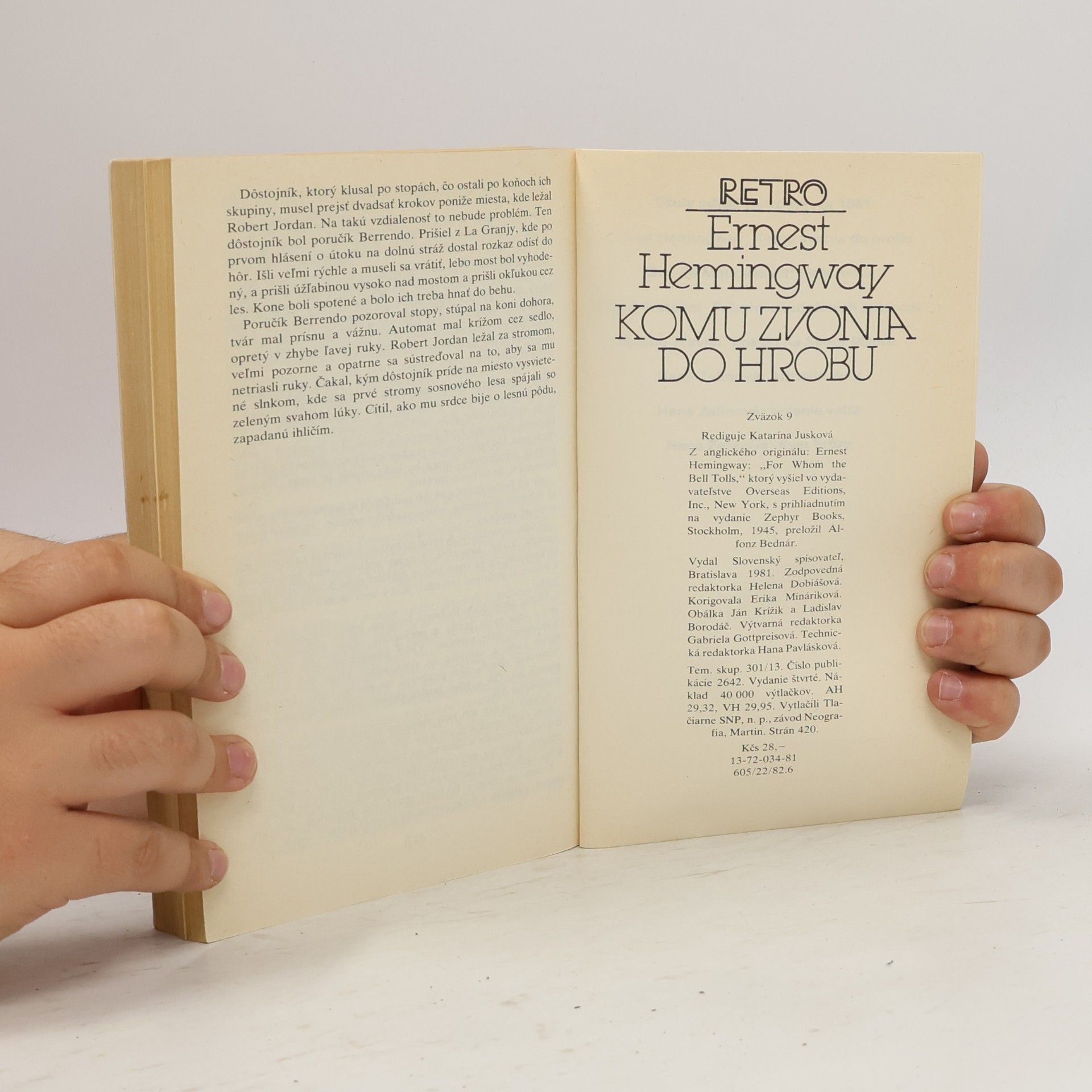 Ernest Hemingway Komu zvonia do hrobu