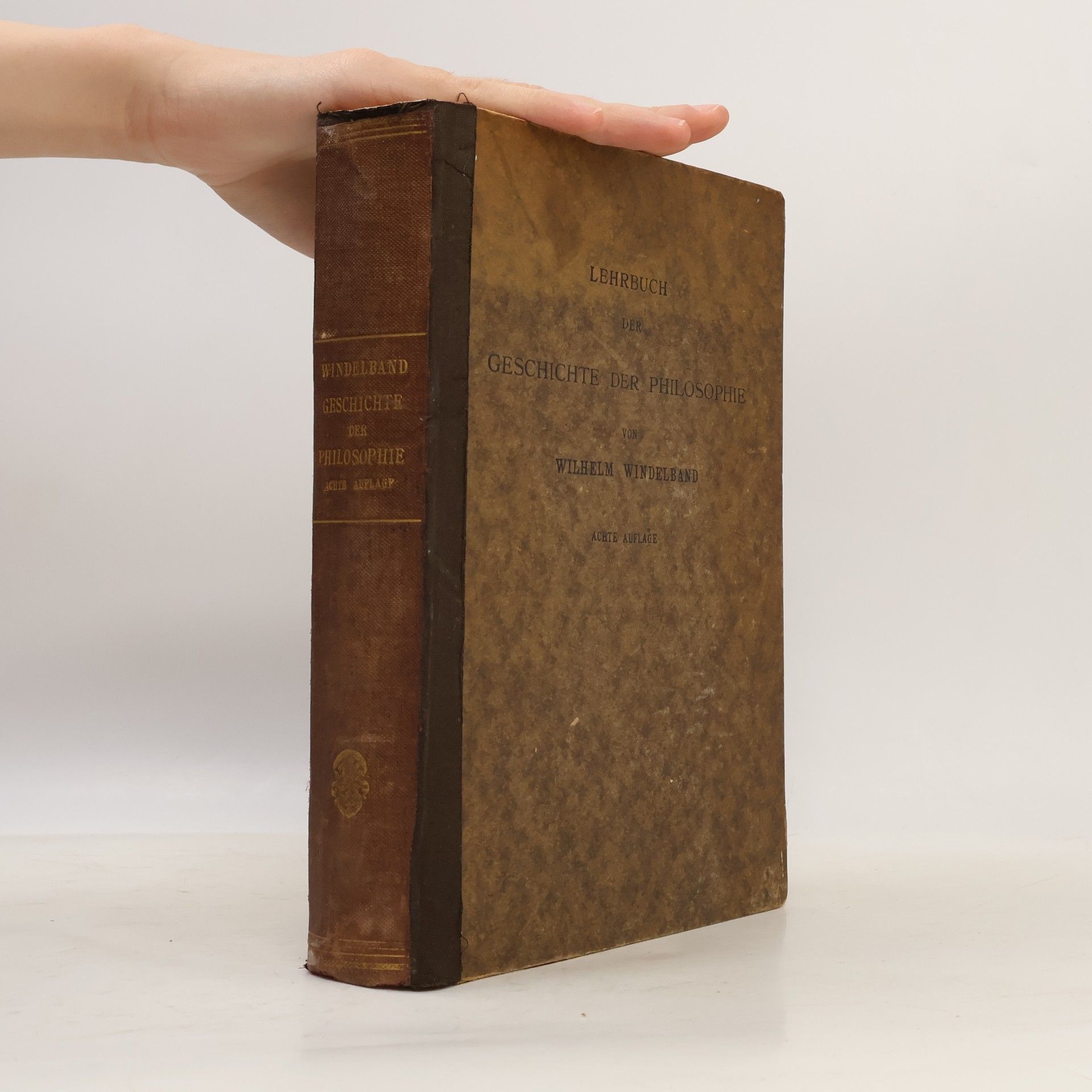 Wilhelm Windelband Lehrbuch der Geschichte der Philosophie