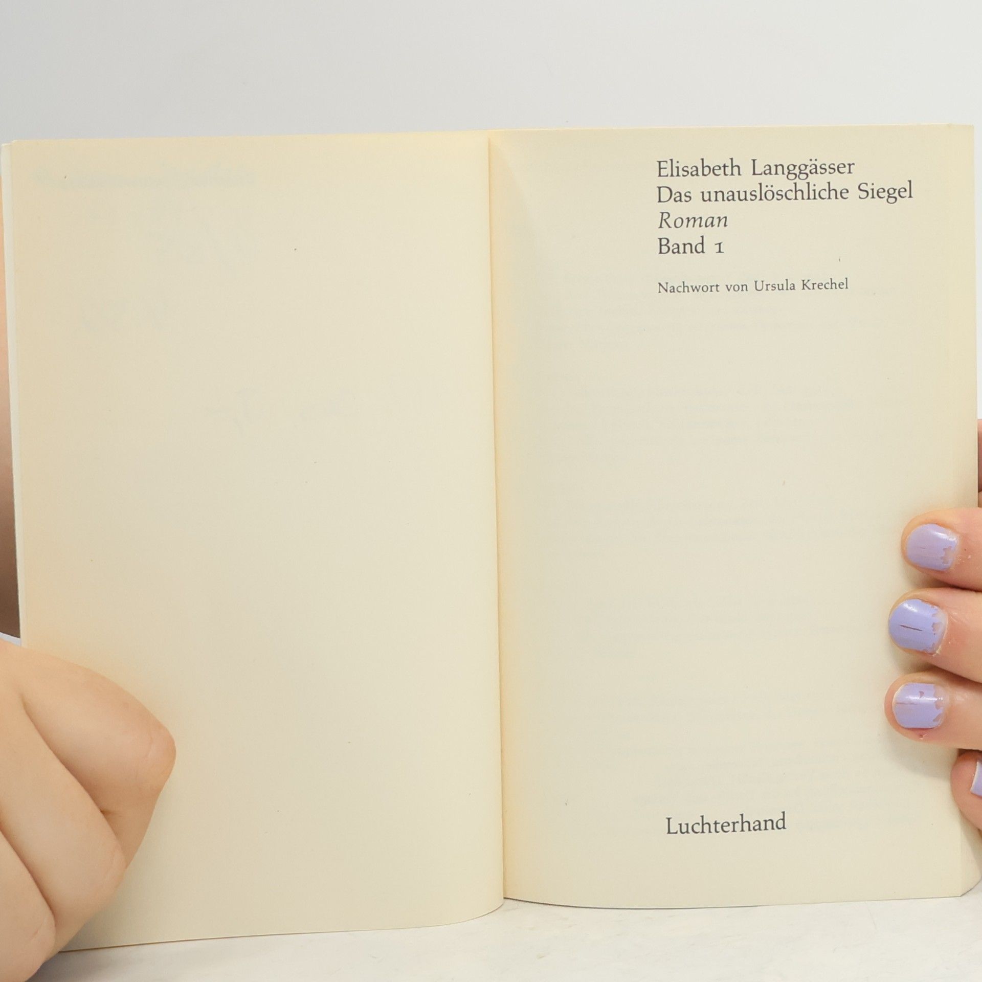 Elisabeth Langgässer Das unauslöschliche Siegel. Band 1