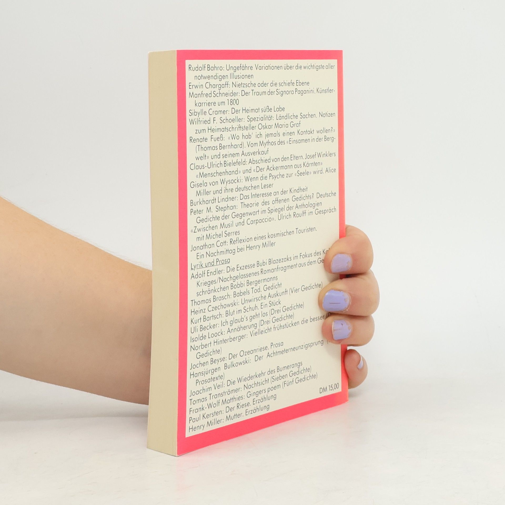 Günter Kunert Literaturmagazin 14
