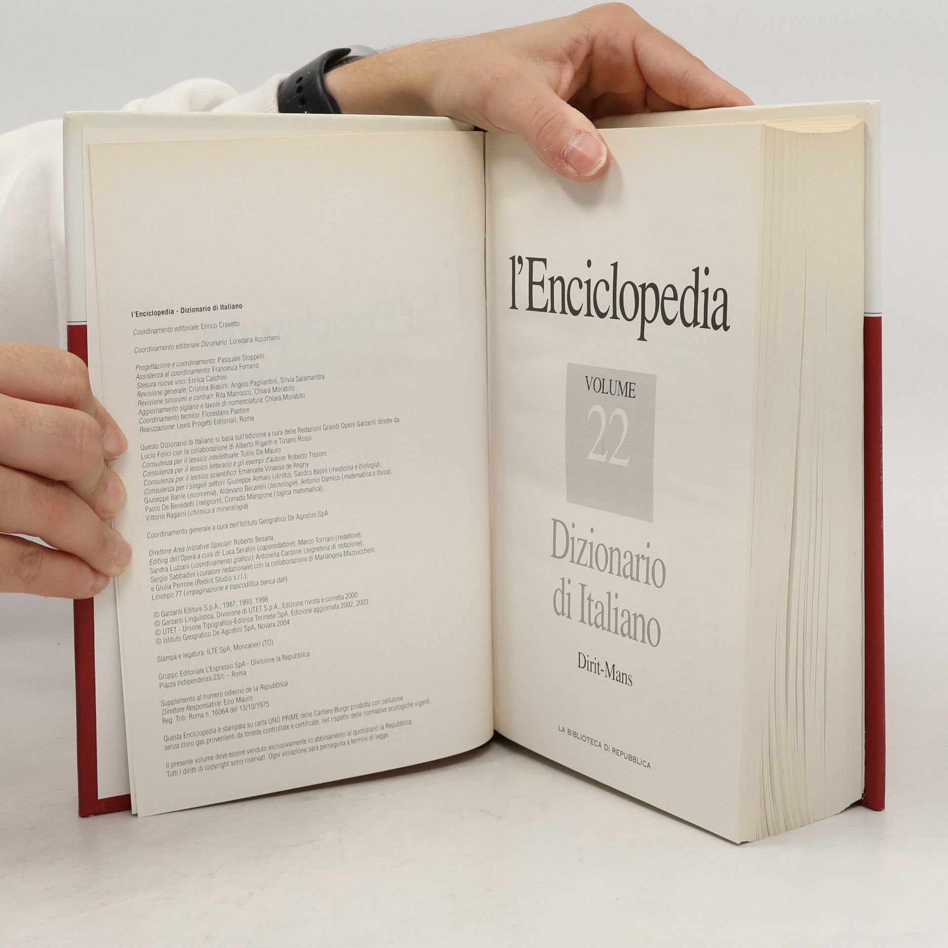 Autorenkollektiv l'Enciclopedia. Dizionario di Italiano 22. Dirit-Mans