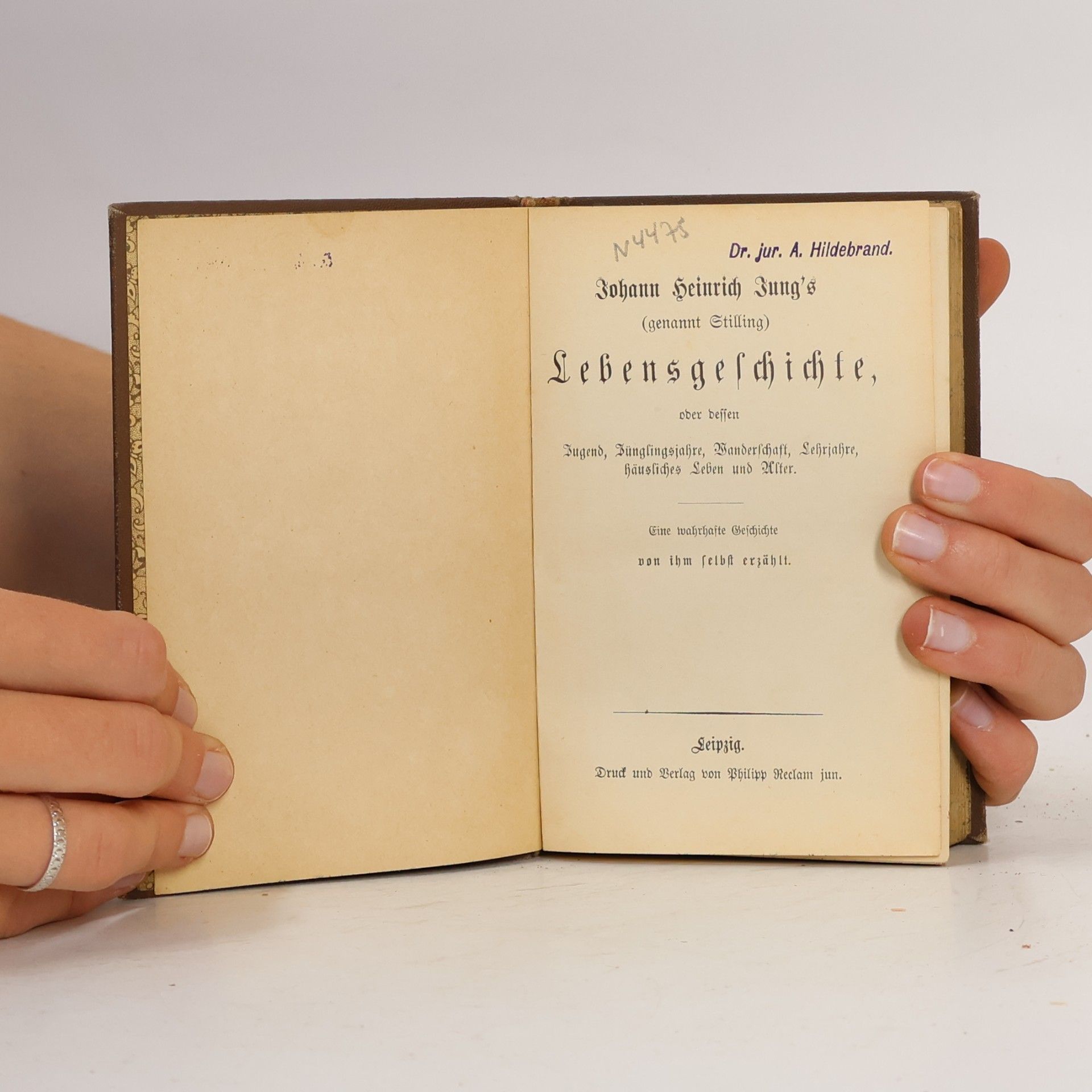 Johann Heinrich Jung-Stilling Johann Heinrich Jung’s (genannt Stilling) Lebensgeschichte, oder dessen Jugend, Jünglingsjahre, Wanderschaft, Lehrjahre, häusliches Leben und Alter
