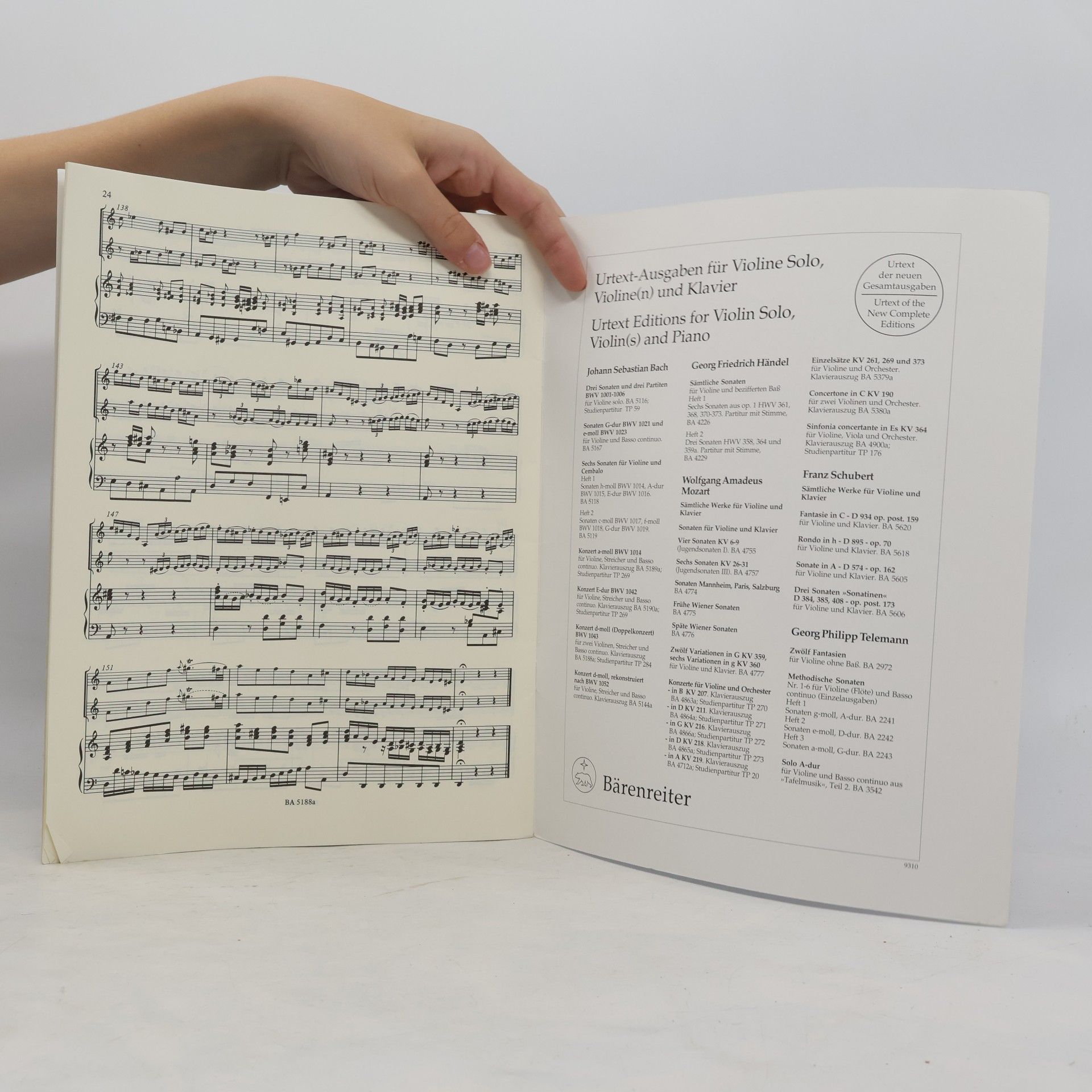Johann Sebastian Bach Bach. Konzert in d-Moll für zwei Violinen Streicher und Basso continuo / Concerto in D minor for two Violins, Strings and Basso continuo