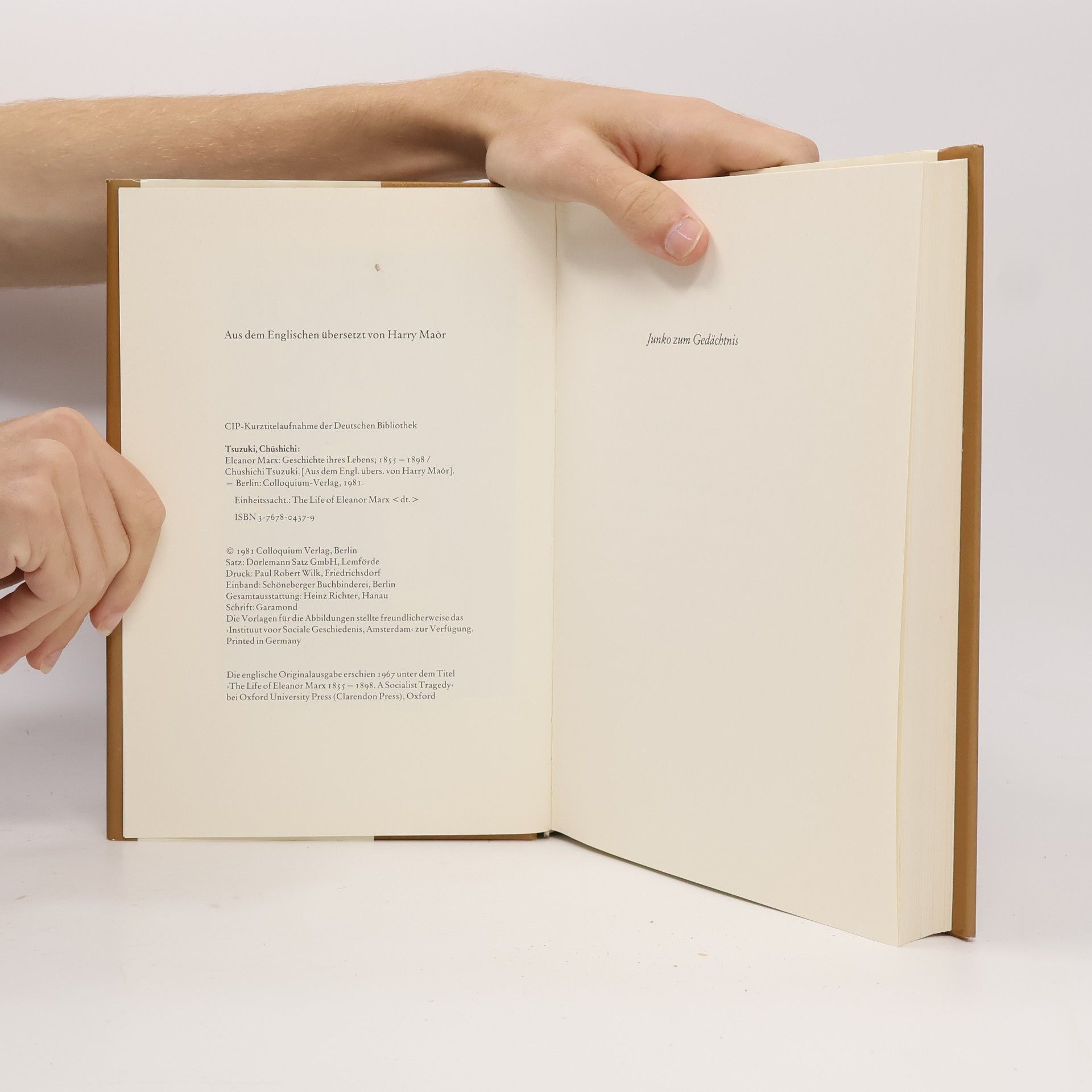 Chūshichi Tsuzuki Eleanor Marx; Geschichte ihres Lebens 1855-1898