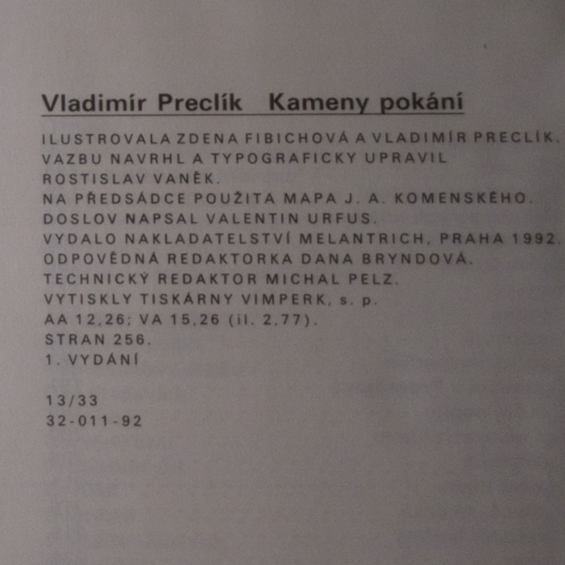 Vladimír Preclík Kameny pokání