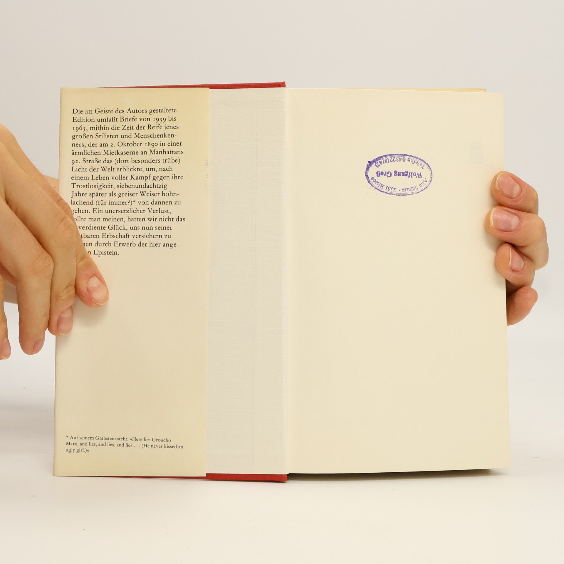 Groucho Marx Die Groucho letters