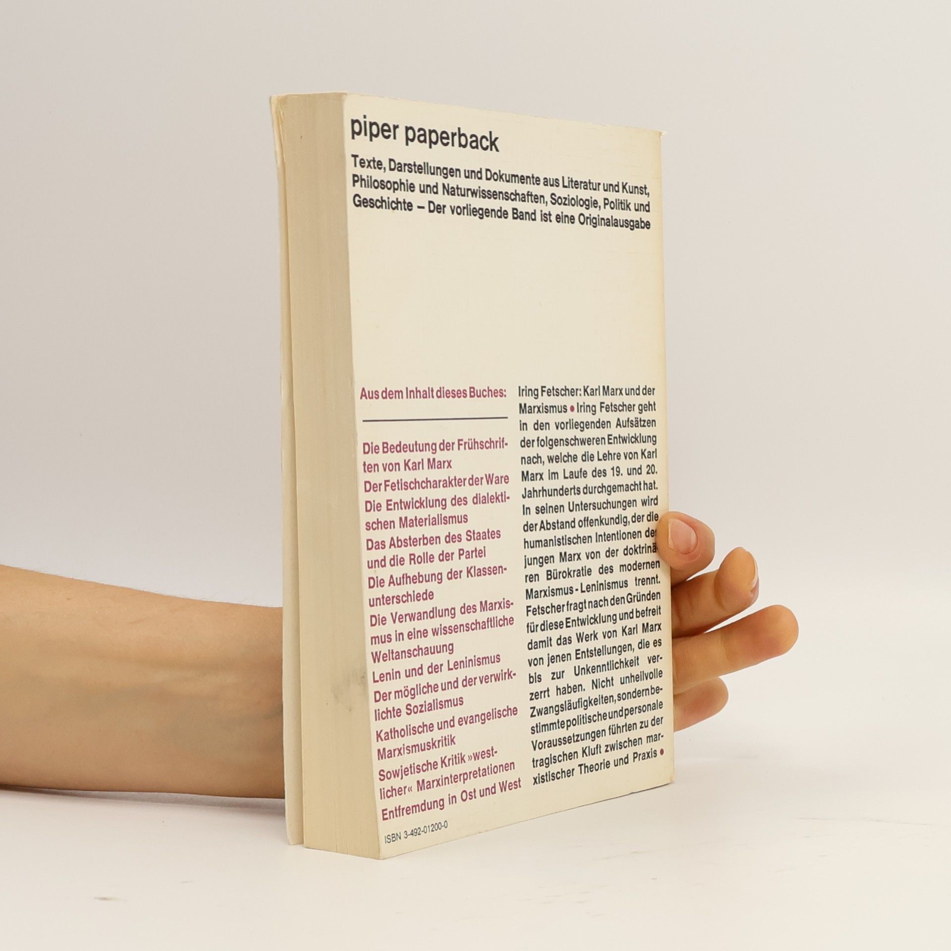 Iring Fetscher Karl Marx und der Marxismus