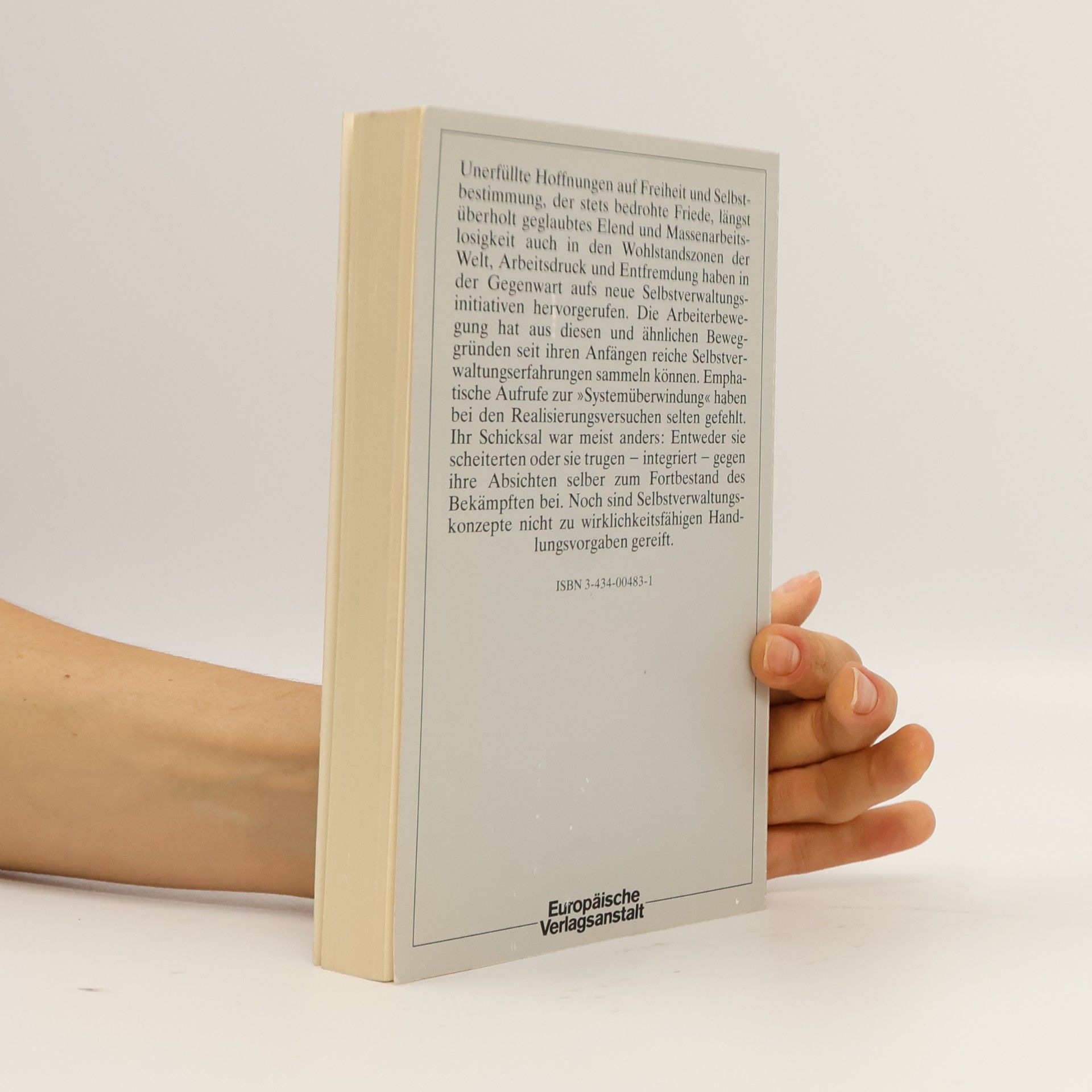 Heinz-Gerhard Haupt Jahrbuch Arbeiterbewegung - 1982: Selbstverwaltung und Arbeiterbewegung