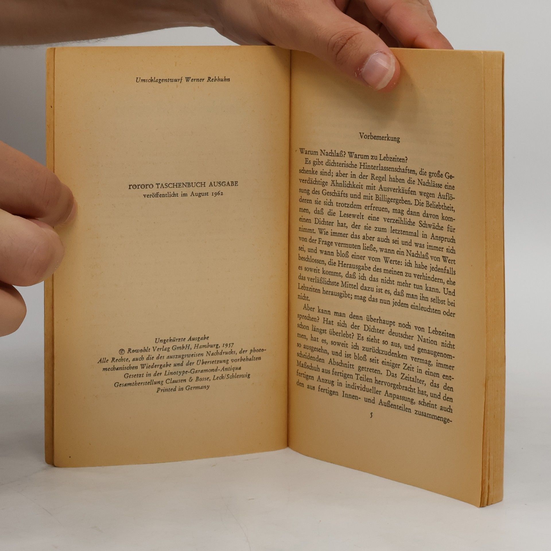 Robert Musil Nachlass zu Lebzeiten