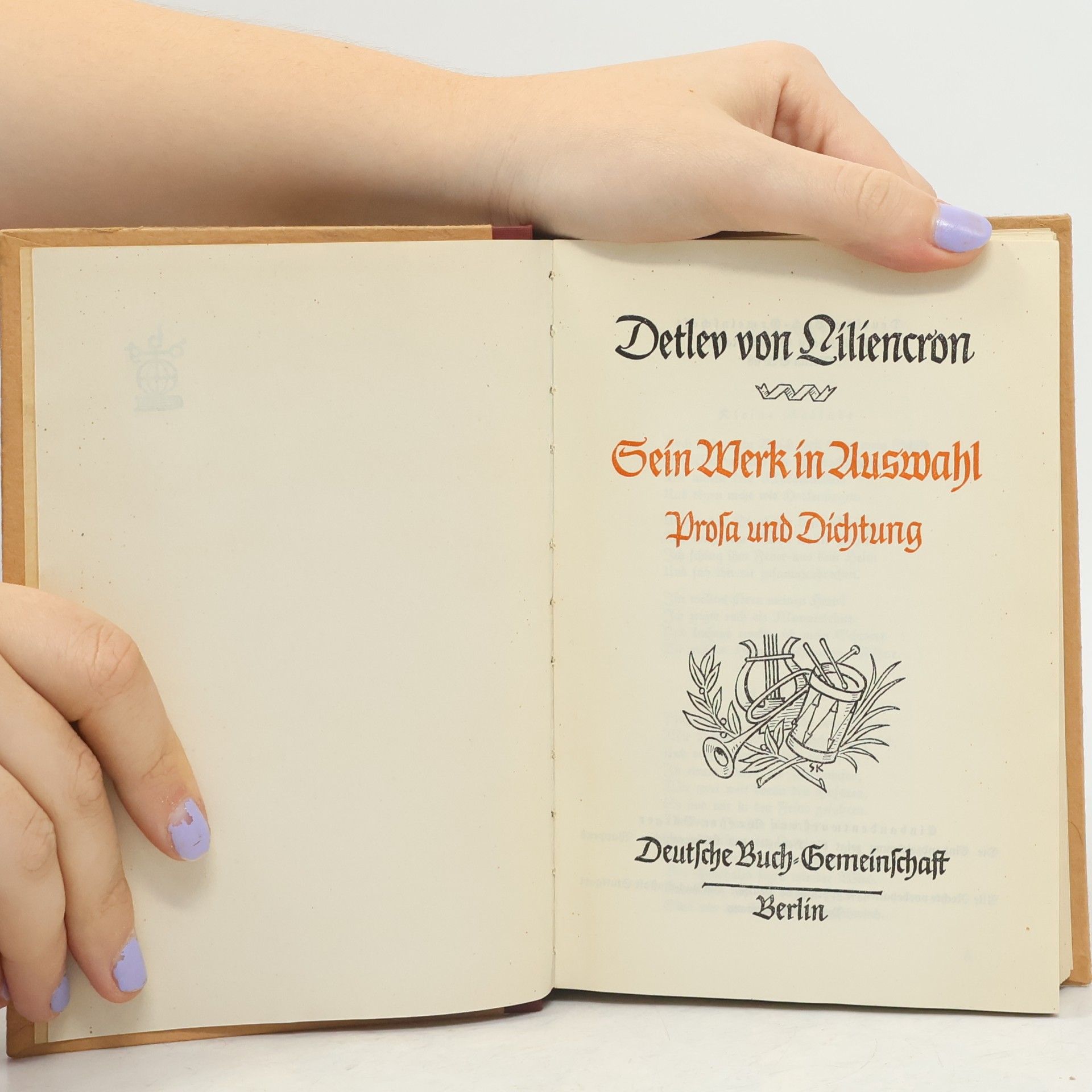 Detlev von Liliencron Sein Werk in Auswahl. Prosa und Dichtung