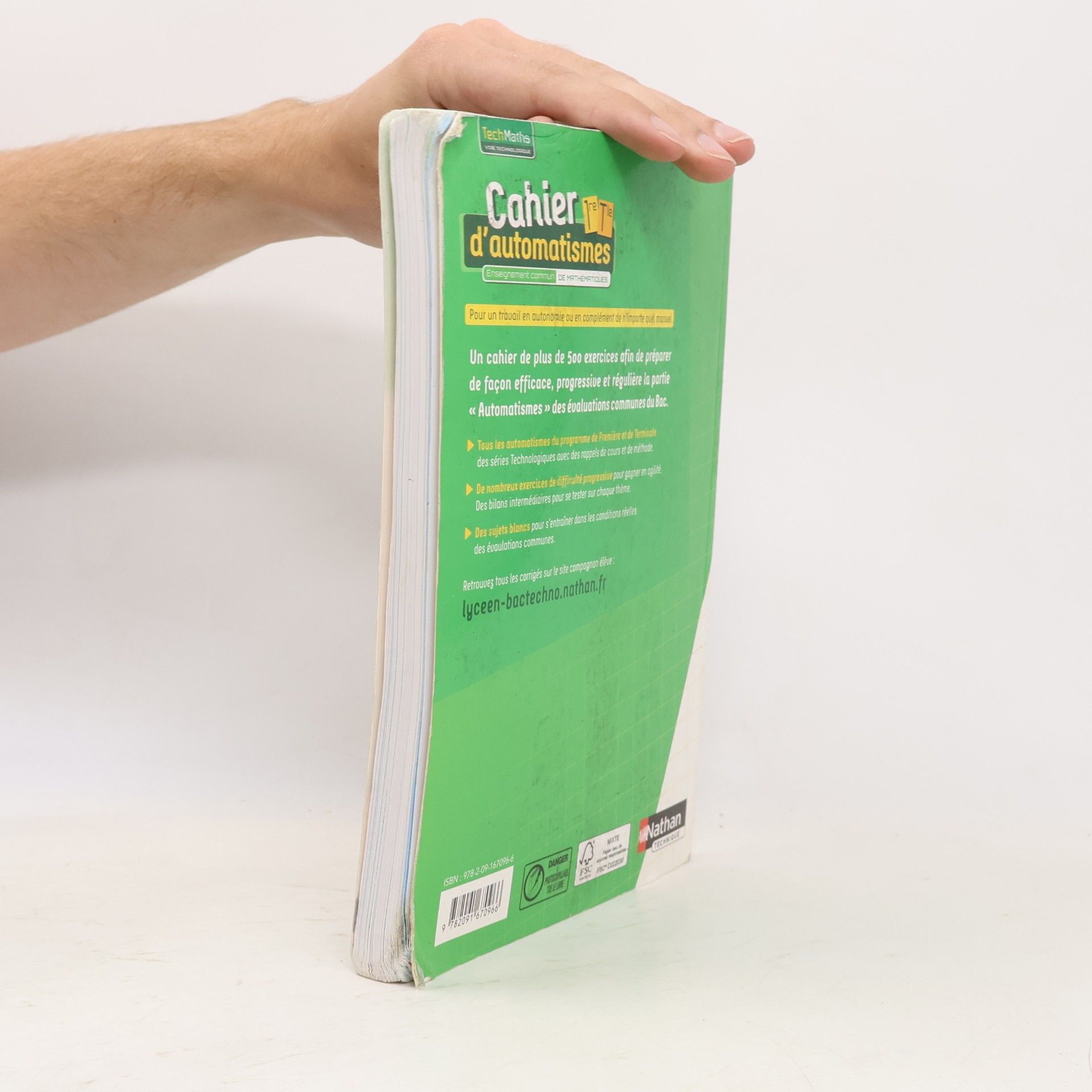 Nicolas Krzewina Techmaths 1ère/Tle Cahier d'automatismes