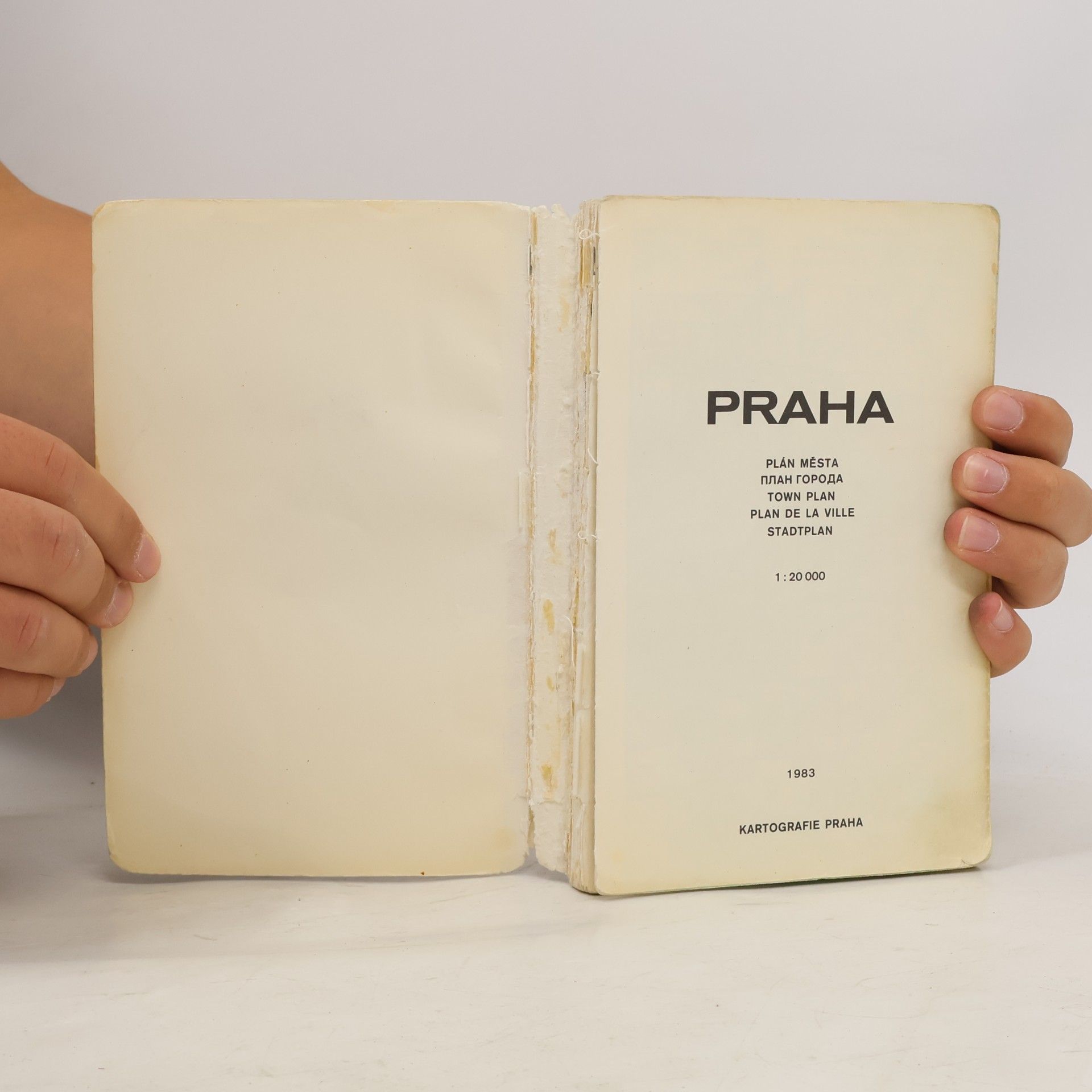 Jaroslav Vinař Praha - plán města, měřítko 1 : 20000