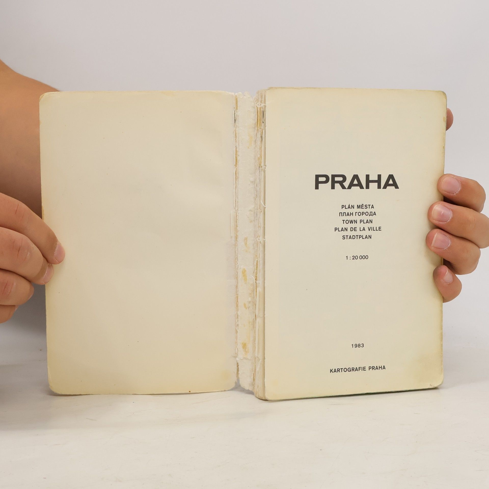 Jaroslav Vinař Praha - plán města, měřítko 1 : 20000