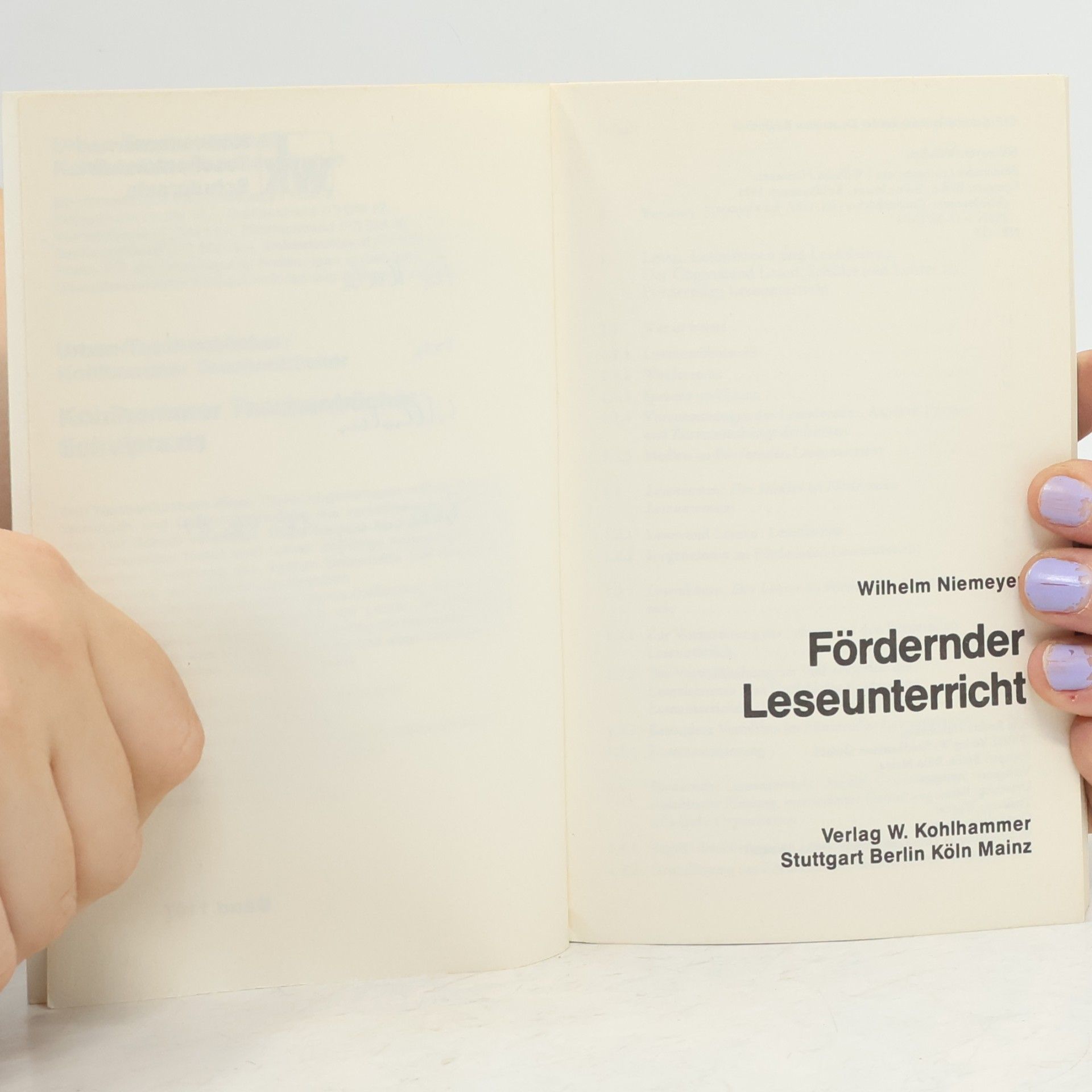 Wilhelm Niemeyer Fördernder Leseunterricht