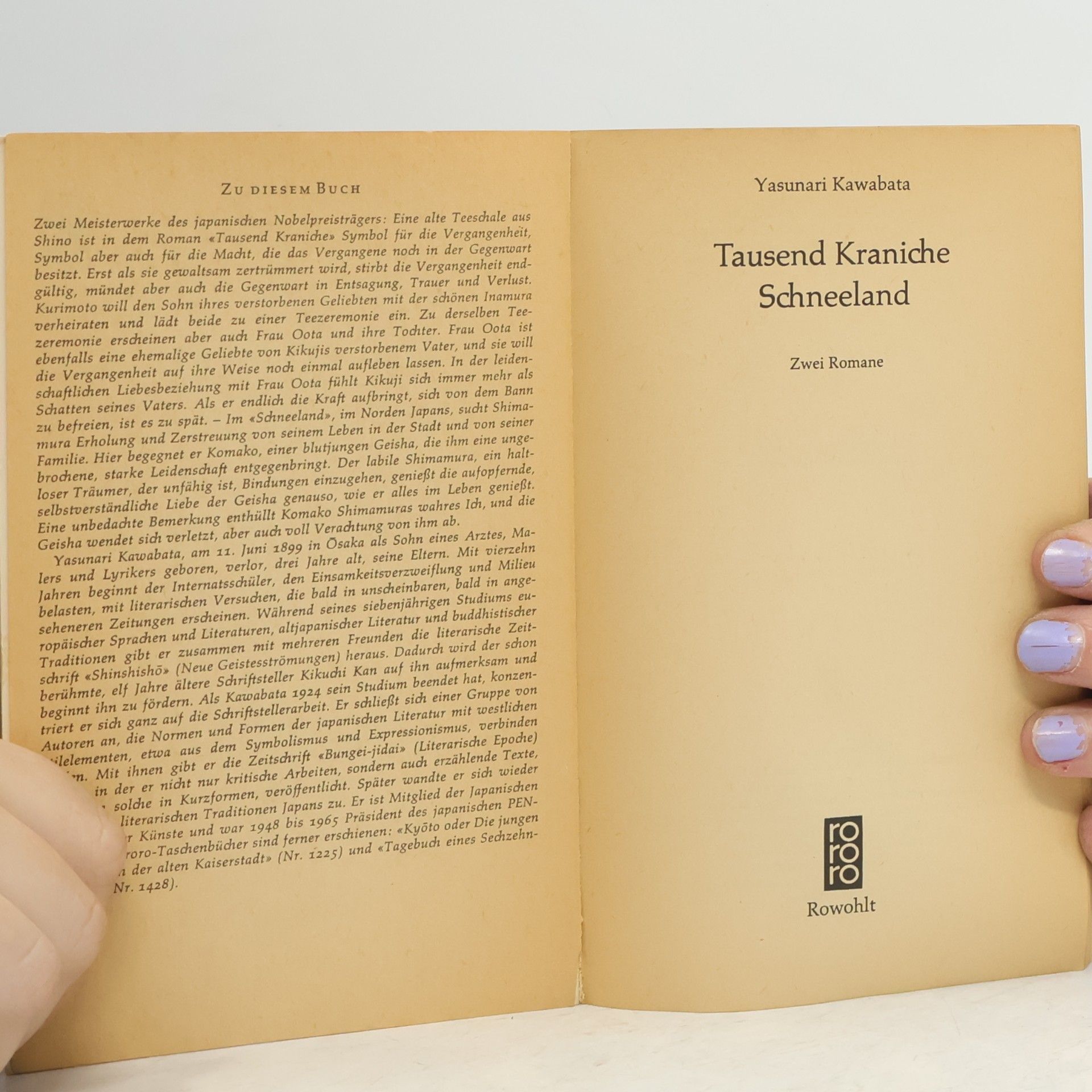 Yasunari Kawabata Tausend Kraniche