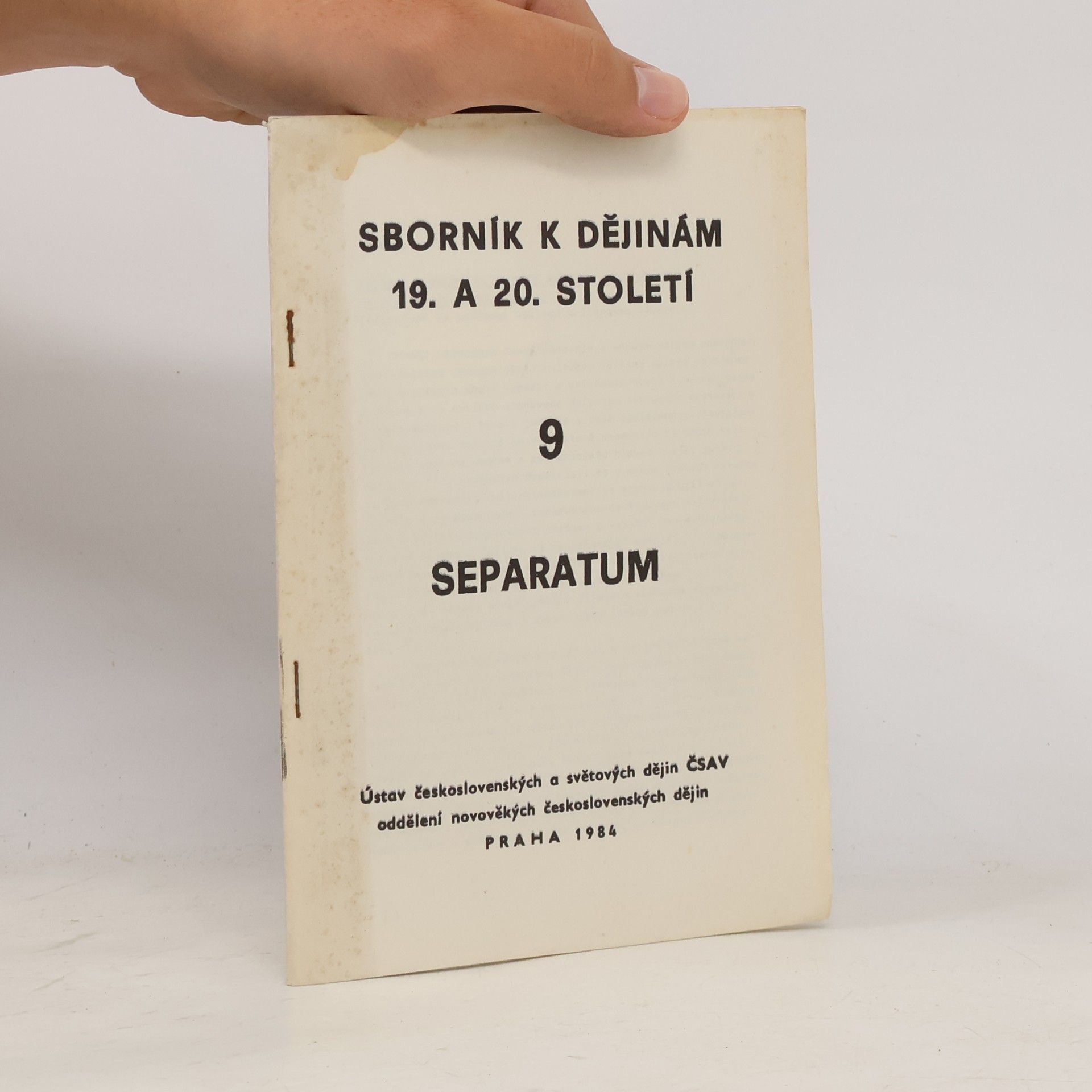 Kolektiv autorů Sborník k dějinám 19. a 20. století 9