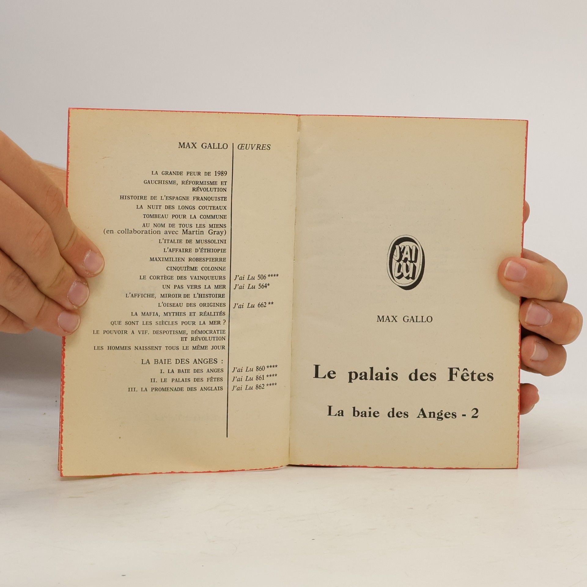 Max Gallo La baie des Anges: Le palais des fêtes