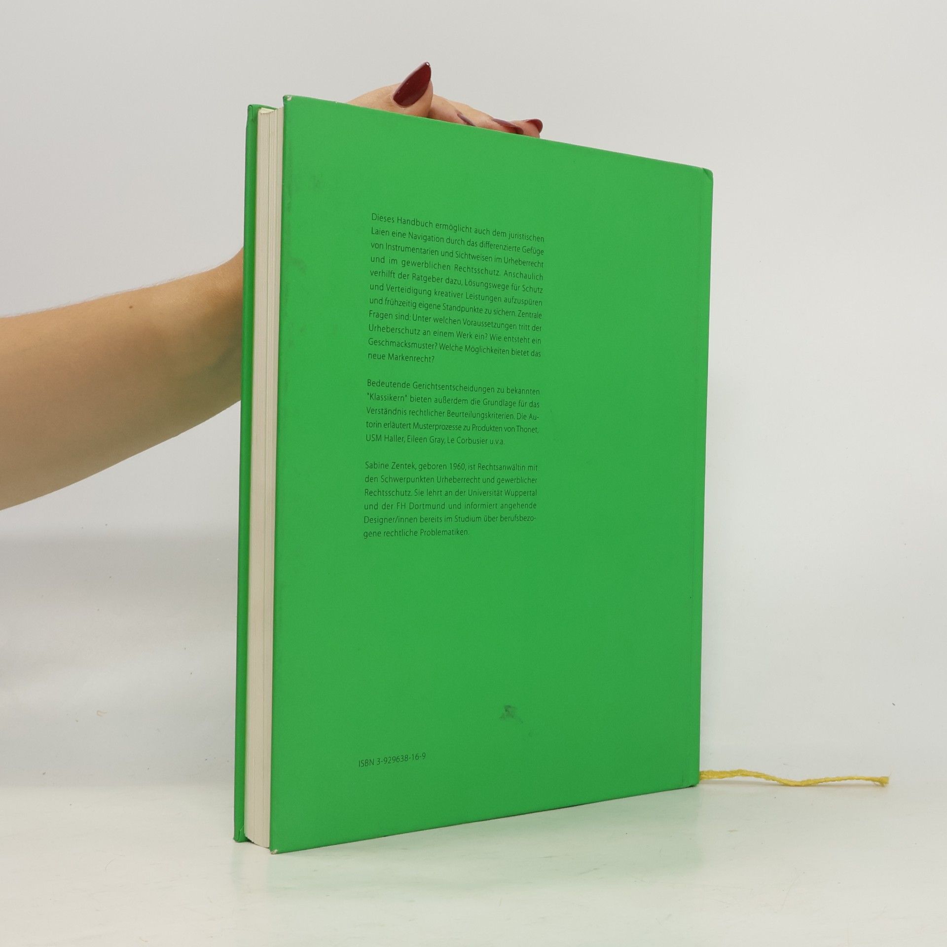 Sabine Zentek Ein Handbuch für Recht in Kunst und Design