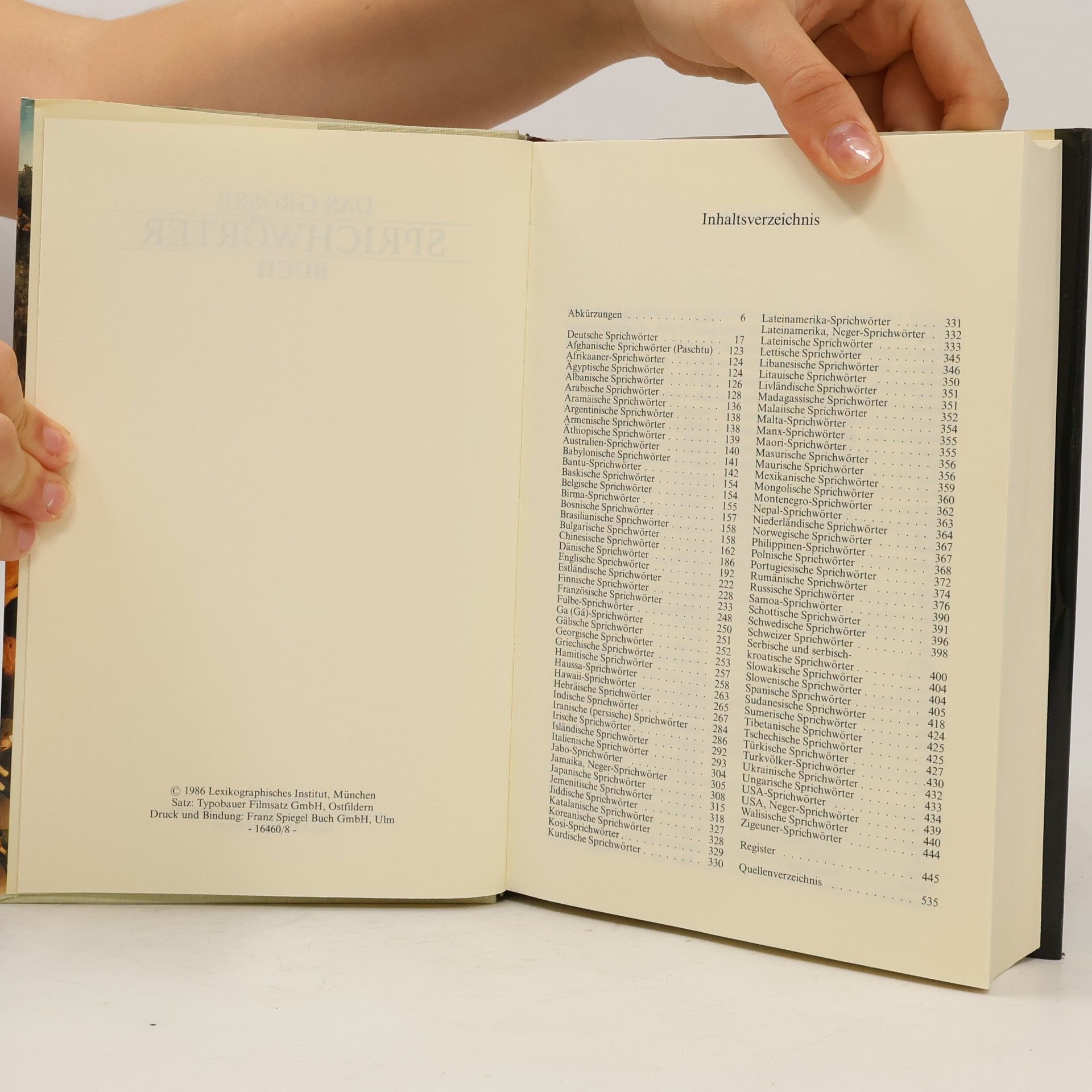 Various authors Das Grosse Sprichworter Buch