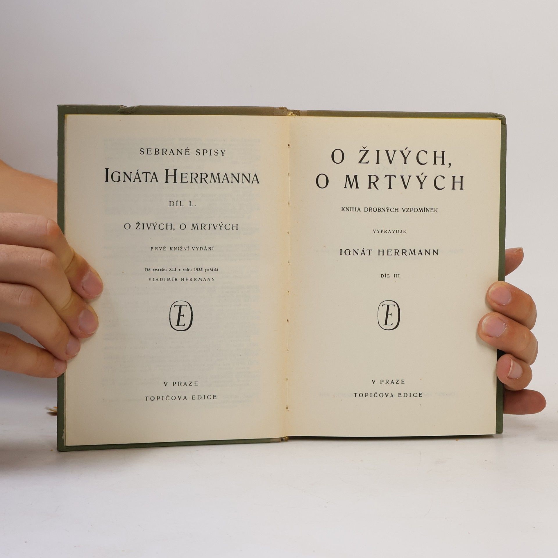 Ignát Herrmann O živých, o mrtvých III.